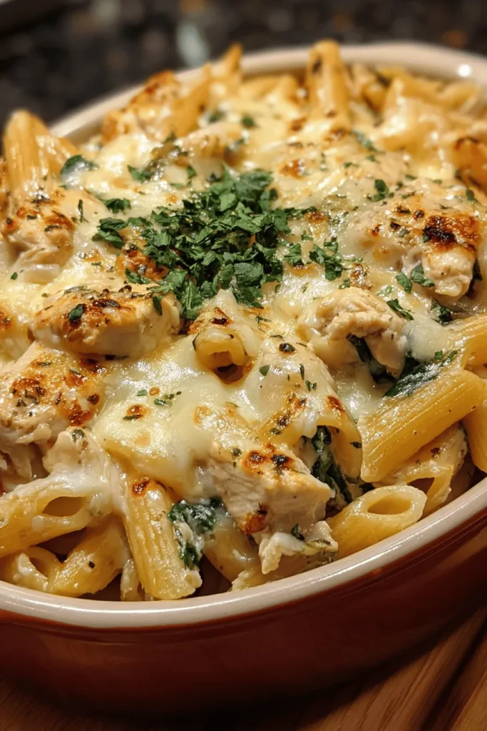 Indulge in the ultimate comfort food with Spinach Dip Chicken Pasta! This creamy, flavorful dish combines tender chicken, fresh spinach, and al dente pasta, all enveloped in a rich, cheesy spinach dip sauce. Perfect for busy weeknights or cozy gatherings, this recipe is easy to make and sure to please everyone at the table. Elevate your dinner game with this delicious blend of textures and tastes. Don't miss out on this culinary delight!