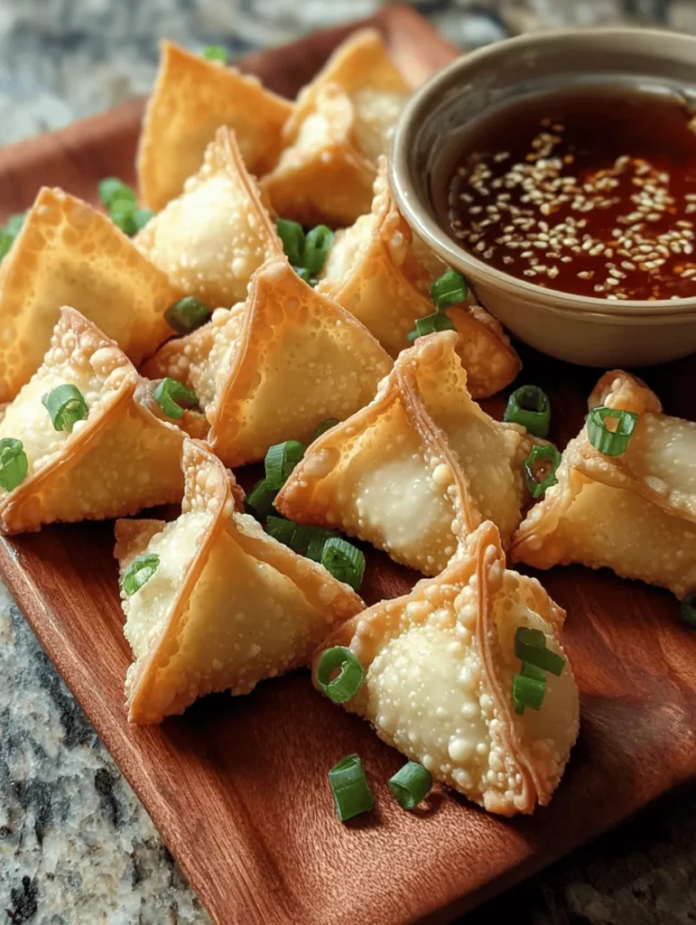 Discover the ultimate Cream Cheese Wontons recipe that will elevate your appetizer game! These crispy, flavorful bites are perfect for any occasion, whether it’s a party or a cozy night in. With creamy filling wrapped in golden, crunchy perfection, they are a crowd-pleaser. Follow our step-by-step guide for a deliciously quick and easy treat that everyone will love. Impress your guests and satisfy your cravings with this mouthwatering recipe!