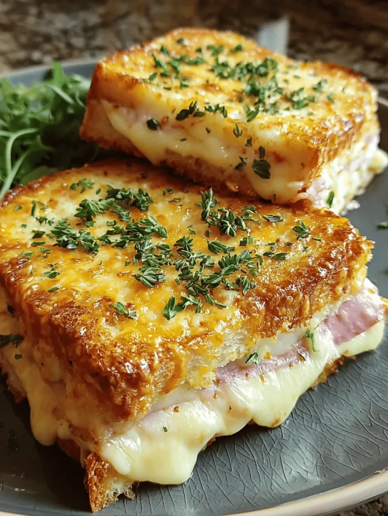 Elevate your cooking game with this delightful Croque Monsieur recipe! Perfect for brunch or a quick lunch, this classic French sandwich combines gooey cheese, savory ham, and crispy bread for a satisfying treat. Discover easy step-by-step instructions that make this gourmet meal accessible for everyone. Whether for a cozy meal at home or impressing guests, this Croque Monsieur will become a favorite in no time. Try it today!