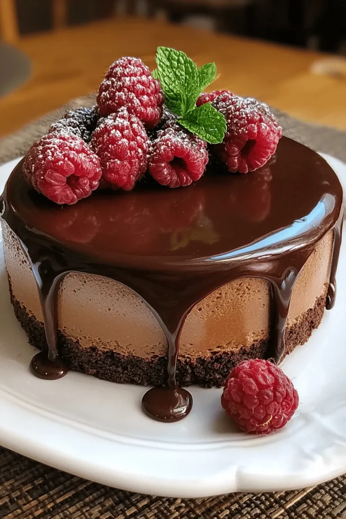 Indulge in the rich and creamy world of Chocolate Mousse Cheesecake, a decadent dessert that combines the best of both worlds. This irresistible treat features a velvety chocolate mousse layered over a classic cheesecake, all on a buttery graham cracker crust. Perfect for special occasions or a sweet weeknight treat, this cheesecake is sure to impress your family and friends. Discover the recipe and make your dessert dreams come true!