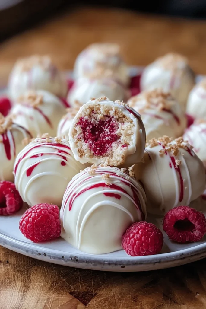 Indulge your sweet cravings with these delightful White Chocolate Raspberry Cheesecake Balls! These no-bake treats combine creamy cheesecake with tangy raspberries, all coated in luscious white chocolate for the perfect bite-sized dessert. Easy to make and irresistibly delicious, they are ideal for parties, dinners, or simply satisfying your dessert fix. Discover the joy of these decadent cheesecake bites that will impress your guests and tantalize your taste buds!
