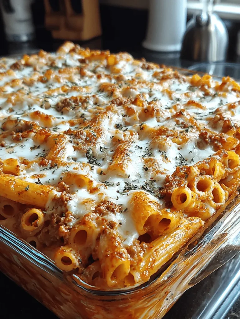 Discover the ultimate comfort food with this easy baked ziti recipe! Perfect for busy weeknights, this simple yet flavorful dish combines al dente pasta, rich marinara sauce, and gooey cheese for an irresistibly satisfying meal. It's a family favorite that's both quick to prepare and deliciously filling. Ideal for feeding a crowd or enjoying as leftovers, this baked ziti is sure to become a staple in your kitchen. Try it today!
