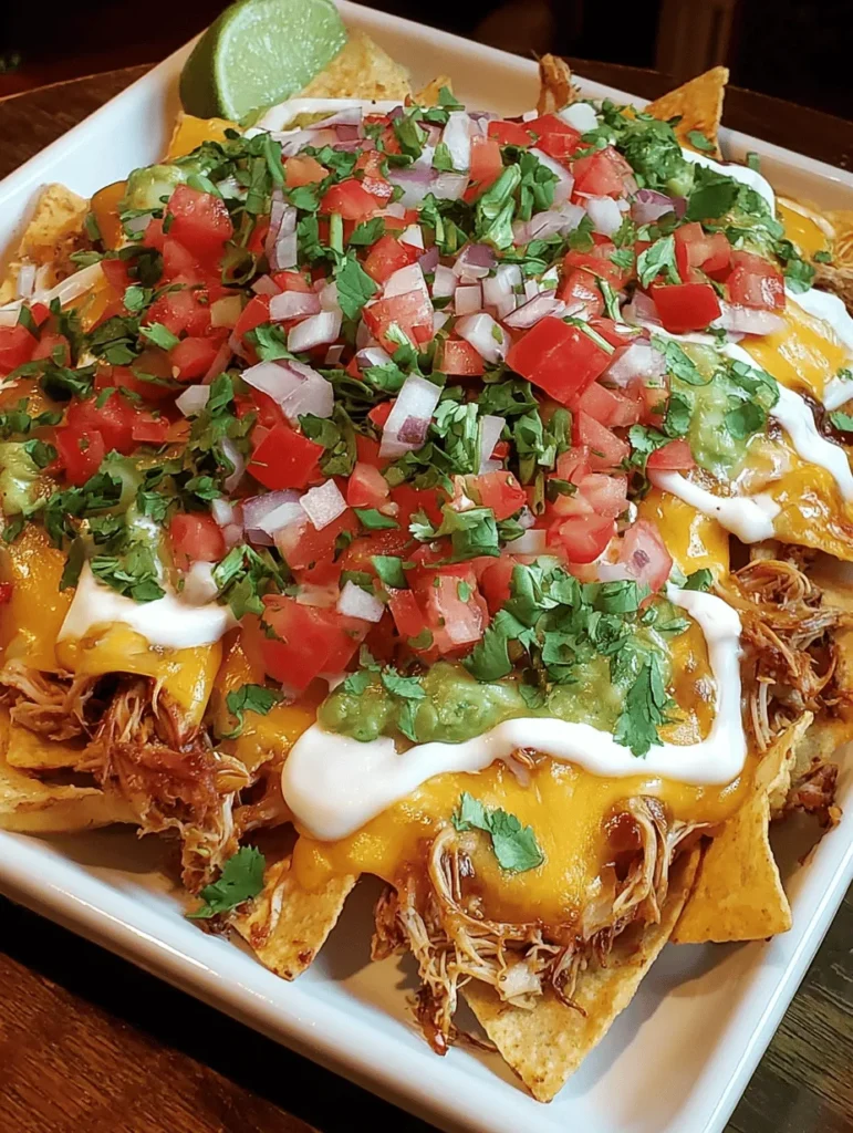 Indulge in these mouthwatering Pulled Pork Nachos, the perfect game day snack or party treat! Topped with tender, seasoned pulled pork, gooey cheese, zesty jalapeños, and fresh toppings, every bite is a flavor explosion. Easy to make and customize, these nachos are sure to impress your guests. Follow this recipe for a dish that combines savory and spicy goodness. Perfect for sharing at any gathering!