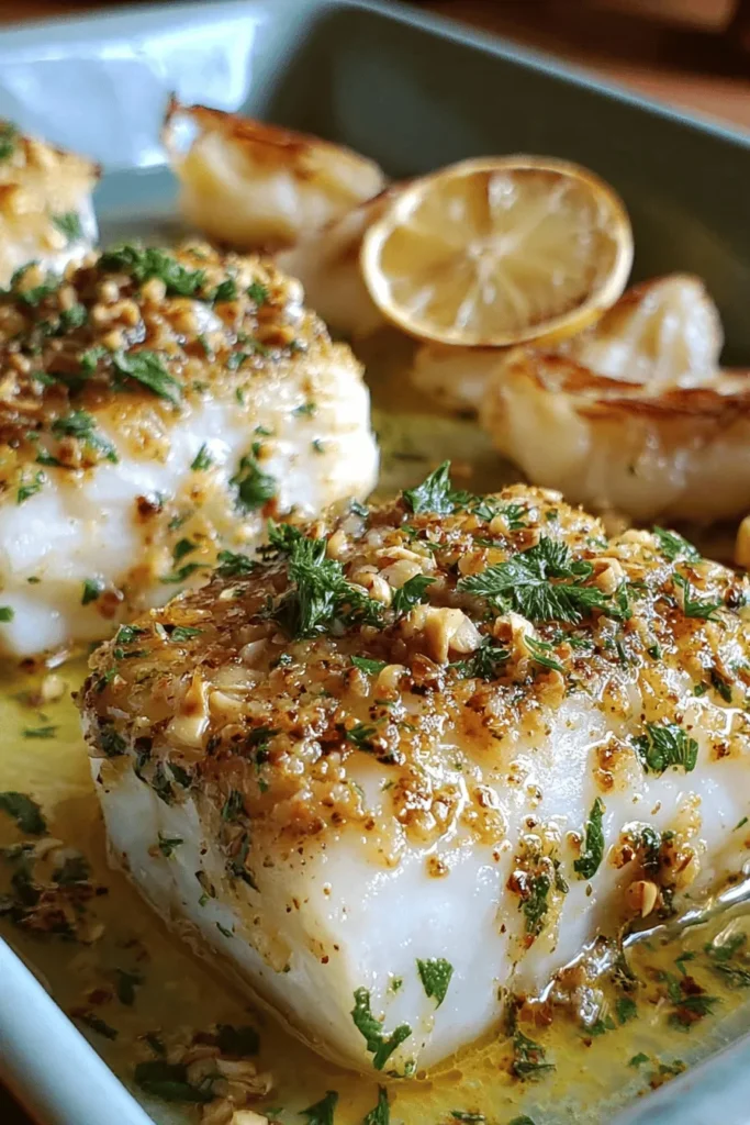 Discover the mouthwatering goodness of Garlic Butter Cod, a dish that elevates your dinner game with ease. This quick and simple recipe features tender cod fillets cooked to perfection in a rich garlic butter sauce, infusing every bite with incredible flavor. Perfect for a weeknight meal or a special occasion, this dish pairs beautifully with veggies or rice. Try it today for a delightful culinary experience that everyone will love!