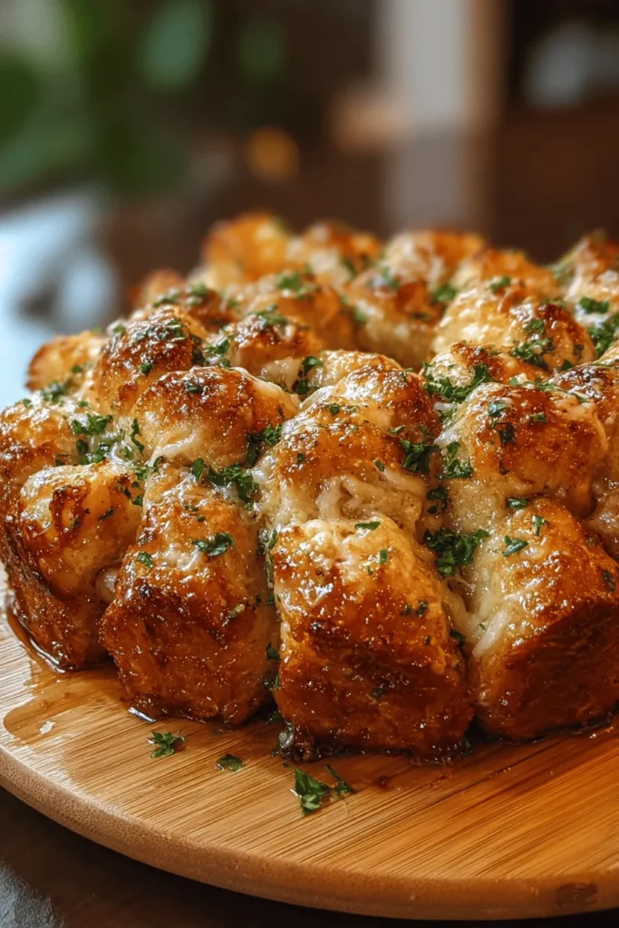 Discover the deliciousness of Garlic Parmesan Monkey Bread with this easy-to-follow recipe! This savory twist on the classic monkey bread is perfect for sharing at gatherings or enjoying as a snack. With buttery garlic flavor and cheesy goodness, it's sure to be a hit with family and friends. Ideal for parties or cozy nights in, this recipe will have everyone coming back for more. Save this pin for your next culinary adventure!