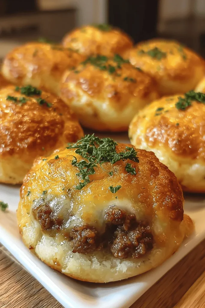 Savor the mouthwatering delight of Garlic Parmesan Cheeseburger Bombs! This easy recipe combines juicy cheeseburgers with a garlic parmesan twist, wrapped in golden, flaky dough. Perfect for game day snacks, family gatherings, or a cozy dinner, these bombs are sure to impress. Quick to prepare and bursting with flavor, they take comfort food to the next level. Try this irresistible treat and share your love for gourmet bites!
