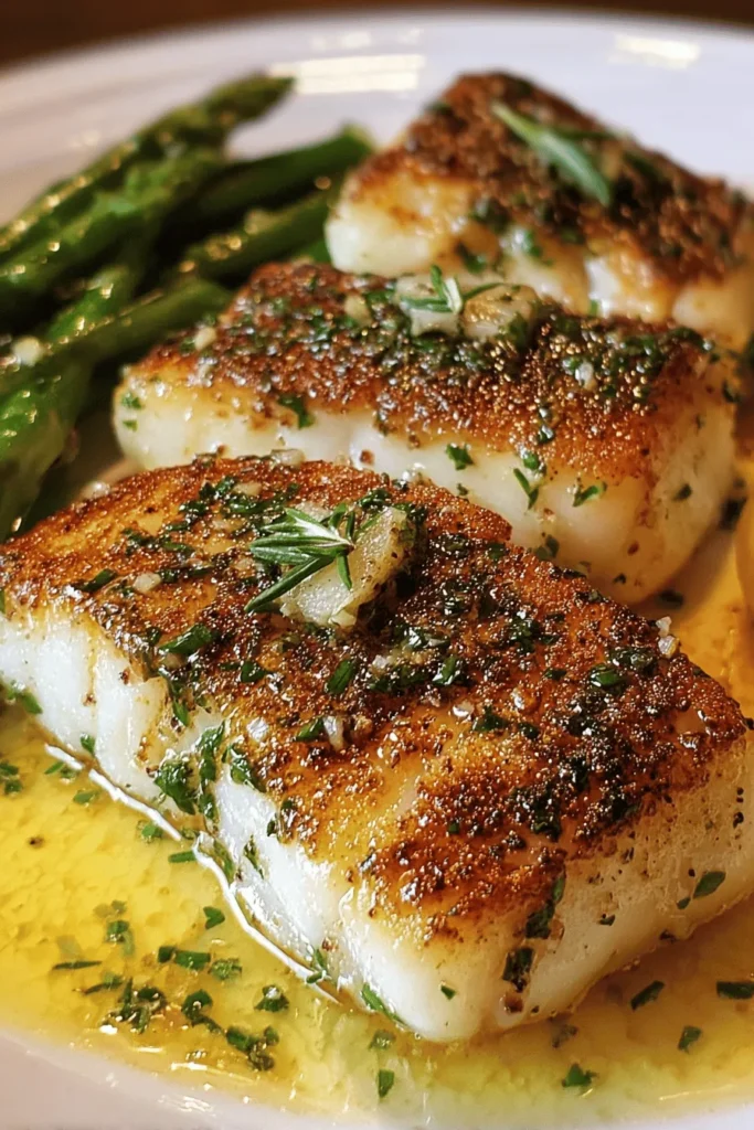 Discover the art of cooking with this Pan-Roasted Sea Bass recipe featuring rich garlic butter for a gourmet experience right in your kitchen. Perfectly seared to golden brown, this dish highlights the delicate flavor of fresh sea bass, making it ideal for special occasions or a sophisticated weeknight dinner. Elevate your culinary skills and impress your guests with this simple yet elegant seafood delight. Dive into this recipe for a taste of luxury!