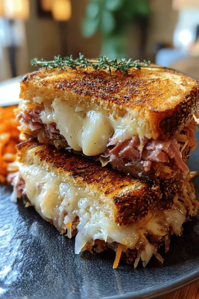 Indulge in the ultimate comfort food with our Grilled Reuben Sandwich Delight! This savory masterpiece combines layers of tender corned beef, creamy sauerkraut, and melty Swiss cheese, all toasted to perfection on perfectly grilled rye bread. Perfect for lunch or dinner, this classic recipe is easy to make and irresistibly delicious. Discover how to elevate your sandwich game and enjoy a taste of tradition. Satisfy your cravings today!