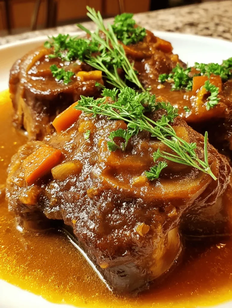Discover the ultimate comfort food with this flavorful and hearty Braised Pork Osso Bucco recipe. Perfect for family dinners or cozy gatherings, this dish features tender, slow-cooked pork shanks simmered in a rich sauce, bringing together aromatic herbs and vegetables. Serve it over creamy polenta or mashed potatoes for a delicious meal that will impress your guests. Dive into this culinary delight and elevate your home cooking experience!