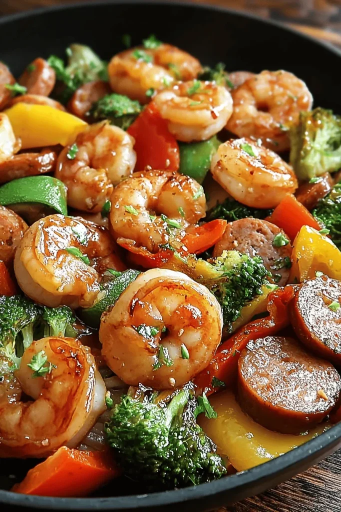 Discover a deliciously simple recipe for Easy Honey Garlic Shrimp with Sausage and Veggies that will impress anyone at your dinner table! This one-pan dish combines succulent shrimp, flavorful sausage, and colorful vegetables, all tossed in a sweet and savory honey garlic sauce. Perfect for weeknight dinners or special occasions, this meal is quick to prepare and bursting with flavor. Click for the full recipe and elevate your cooking today!