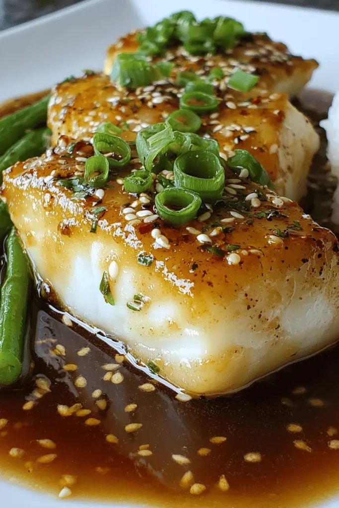 Discover the rich flavors of Keto Asian-Inspired Chilean Seabass in Soy Ginger Sauce, a culinary masterpiece that combines health and taste! This dish features tender fish marinated in a savory soy ginger sauce, perfect for anyone seeking a low-carb, high-flavor meal. Ideal for dinner parties or a cozy weeknight meal, this recipe is simple to prepare and sure to impress. Explore the world of keto cuisine with this delightful seafood dish!