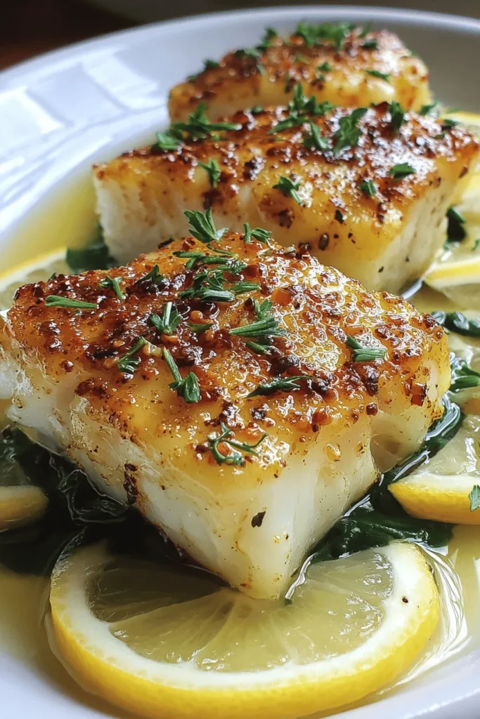 Discover the delightful taste of Lemon Butter Sautéed Cod with this easy-to-follow recipe! Perfect for a healthy weeknight dinner, this dish combines the fresh flavors of juicy lemon and rich butter to create a mouthwatering meal that everyone will love. With minimal ingredients and quick preparation, you'll enjoy this light and flaky fish in no time. Pin this recipe now to elevate your dinner game with fresh, delicious seafood!
