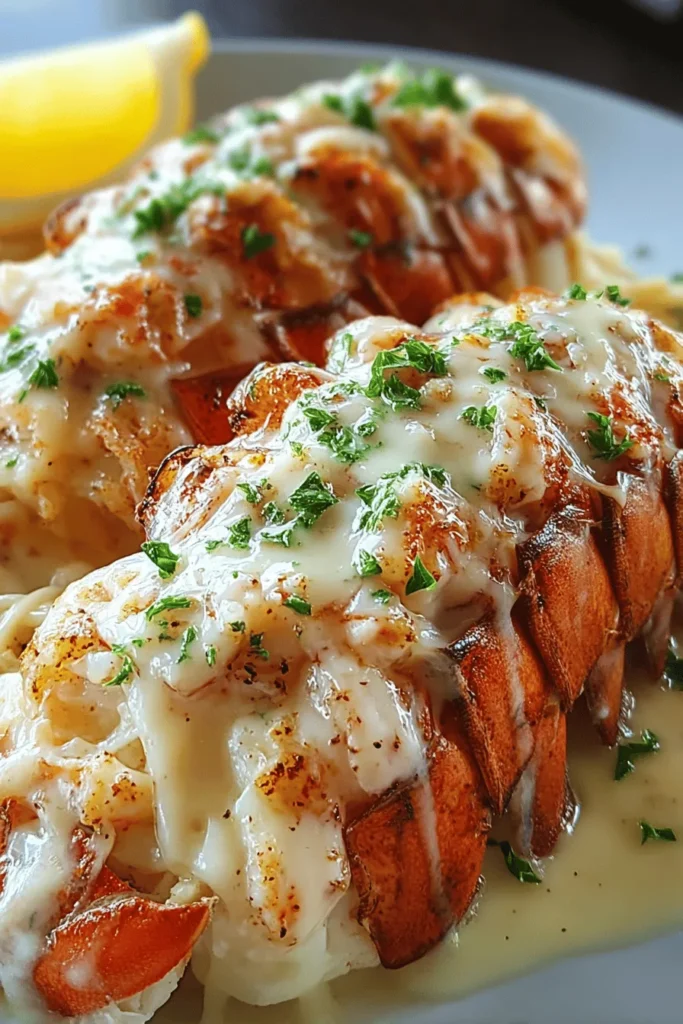 Indulge in the ultimate seafood experience with Garlic Parmesan Alfredo Lobster Tails. This luxurious dish combines tender lobster with a rich, creamy Alfredo sauce infused with garlic and topped with savory Parmesan cheese. Perfect for special occasions or a sumptuous dinner at home, this recipe elevates classic flavors to create a memorable meal. Dive into the delicious fusion of seafood and creamy goodness that will impress your guests and satisfy your cravings!