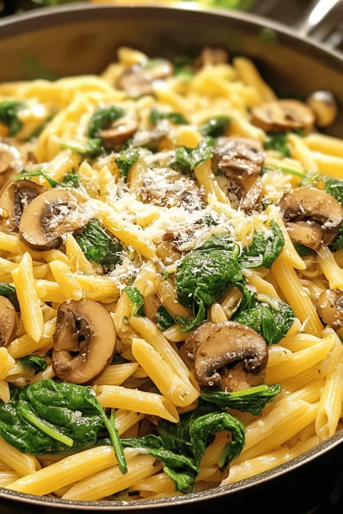 Experience the delight of one-pan meals with this delicious Parmesan spinach mushroom pasta skillet. Perfect for busy weeknights, this easy recipe combines creamy parmesan, fresh spinach, and savory mushrooms in a flavorful pasta dish that comes together in just one skillet. Say goodbye to lengthy clean-ups and hello to a comforting, satisfying meal. Turn your weeknight dinners into a quick culinary adventure! Try it now!