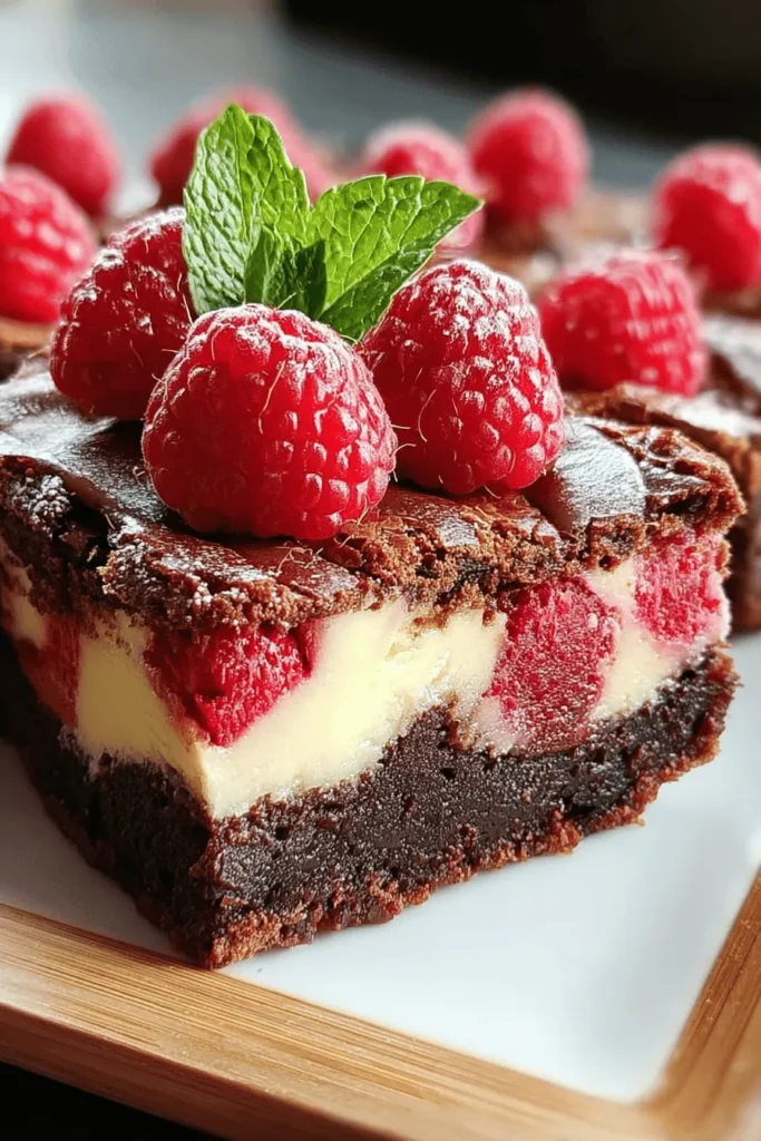 Indulge in the perfect blend of rich chocolate and tangy raspberry with these Raspberry Cheesecake Brownies. Perfect for any occasion, these luscious treats feature a creamy cheesecake layer swirled with fresh raspberries, all atop a fudgy brownie base. Easy to make and irresistible, they are sure to impress at your next gathering. Discover the recipe today and elevate your dessert game with this delightful sweet treat!