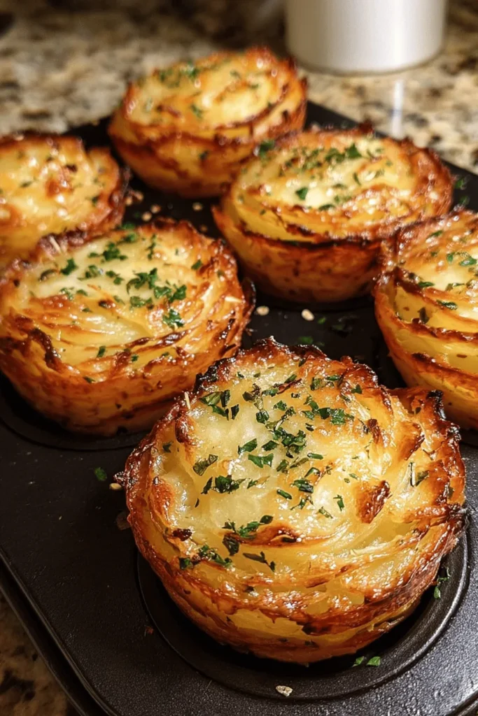Discover the deliciously crispy Garlic Herb Muffin Pan Potato Galettes recipe! Perfect for impressing guests or enjoying a cozy family meal, these galettes combine golden, tender potatoes with aromatic herbs in a fun muffin pan shape. Easy to prepare and bake, they make a fantastic side dish or snack. Dive into this savory treat that’s sure to elevate your cooking game and satisfy your taste buds. Pin this recipe now for your next kitchen adventure!
