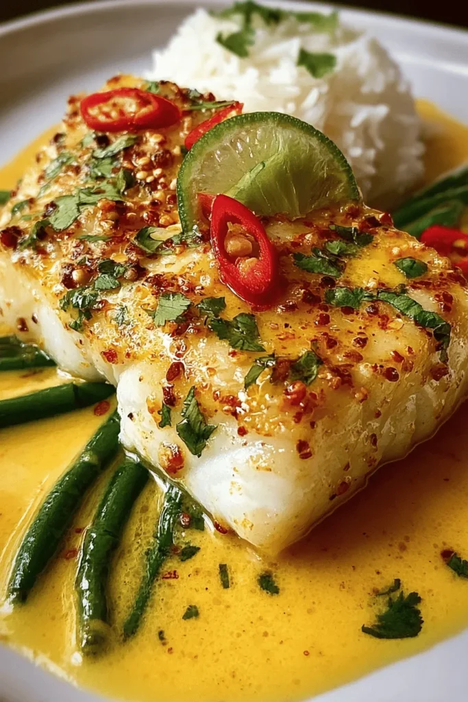 Discover the vibrant flavors of Tropical Grouper with Spicy Coconut-Ginger Sauce! This mouthwatering dish brings the taste of the tropics to your kitchen, featuring tender grouper fillets drizzled with a rich, spicy coconut-ginger sauce. Perfect for dinner parties or a cozy meal at home, this recipe is sure to impress seafood lovers. Try pairing it with jasmine rice and fresh veggies for a complete meal that bursts with flavor. Dive into this delicious culinary adventure today!