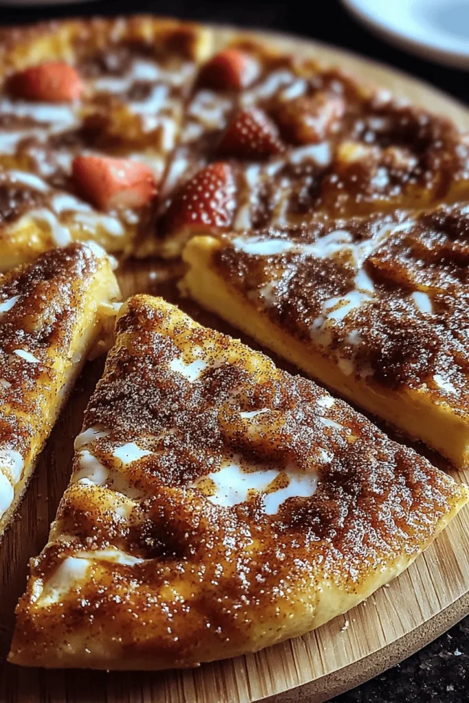 Discover the ultimate treat with our Cinnamon-Sugar Delight Pizza! This mouthwatering dessert combines the warm flavors of cinnamon and sugar atop a perfectly baked pizza crust, creating a sweet sensation that's hard to resist. Perfect for family gatherings, parties, or a special dessert night. Easy to make and even easier to enjoy, this recipe gives a delightful twist to the classic pizza we all love. Try it today and satisfy your sweet tooth!