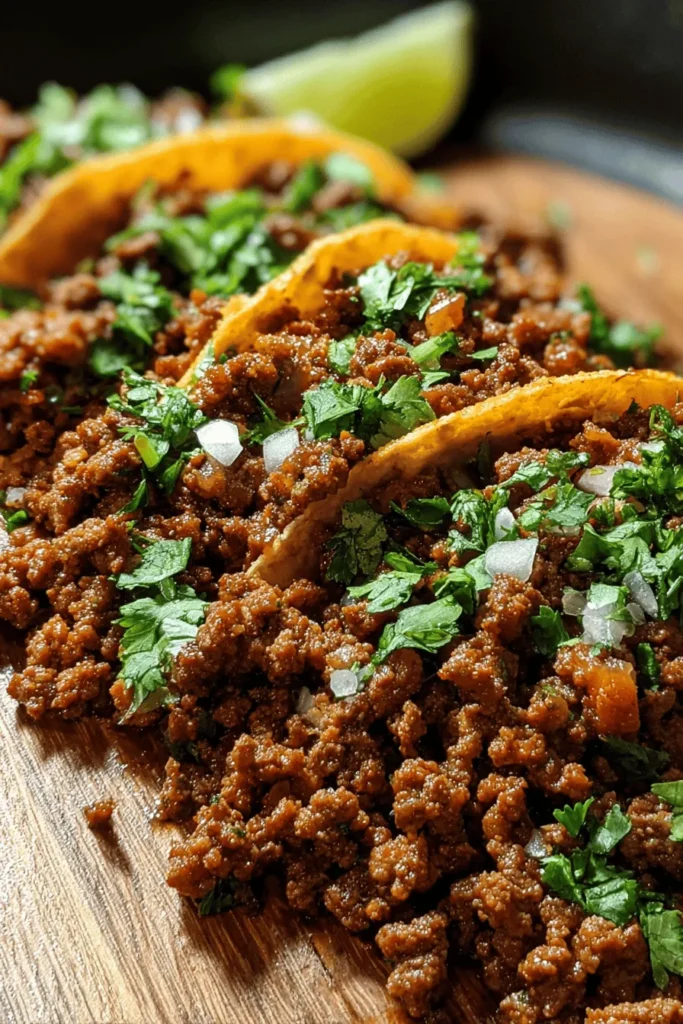Discover the ultimate taco meat recipe that will elevate your taco nights! This flavorful blend of spices and quality ingredients creates the perfect base for tacos that everyone will love. Ideal for weeknight dinners or gatherings, this recipe is easy to follow and customizable to suit your taste. Enjoy delicious, savory tacos with this mouthwatering meat, topped with your favorite fresh ingredients. Try it today for a culinary adventure!