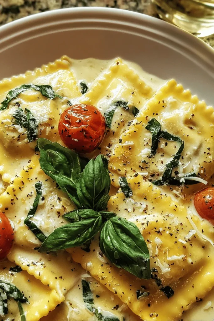 Discover the irresistible flavors of Creamy Tuscan Ravioli, a delightful Italian comfort food perfect for any occasion. This creamy dish features tender ravioli filled with your choice of delicious fillings, smothered in a rich, velvety sauce made with sun-dried tomatoes, spinach, and a hint of garlic. Easy to make and bursting with flavor, it’s a tasty way to indulge in authentic Italian cuisine right at home. Try this recipe and elevate your dinner game!