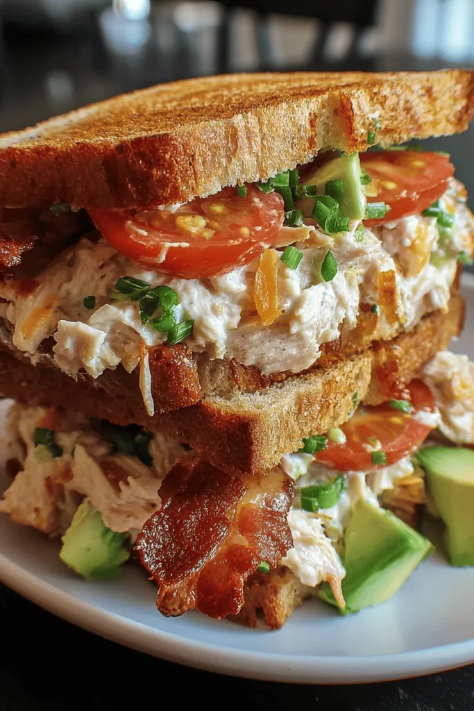Try this Savory BLT Chicken Salad Sandwich for a delicious twist on a classic favorite! Combining tender chicken, crispy bacon, fresh lettuce, and juicy tomatoes, this easy recipe is perfect for lunch or a picnic. Enjoy the rich flavors and textures in every bite, while keeping it healthy and satisfying. Ideal for meal prep or a quick weeknight dinner, this sandwich will become a family favorite. Pin now for your next tasty meal inspiration!
