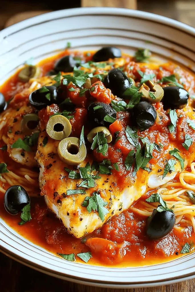 Discover the vibrant flavors of Zesty Fish Puttanesca, a delightful Italian dish that will transport your taste buds to the heart of Italy. This quick and easy recipe combines succulent fish with a spicy tomato sauce, olives, and capers for an unforgettable meal. Perfect for impressing dinner guests or enjoying a cozy night in, this dish is both nutritious and delicious. Click to learn how to create this mouthwatering masterpiece!
