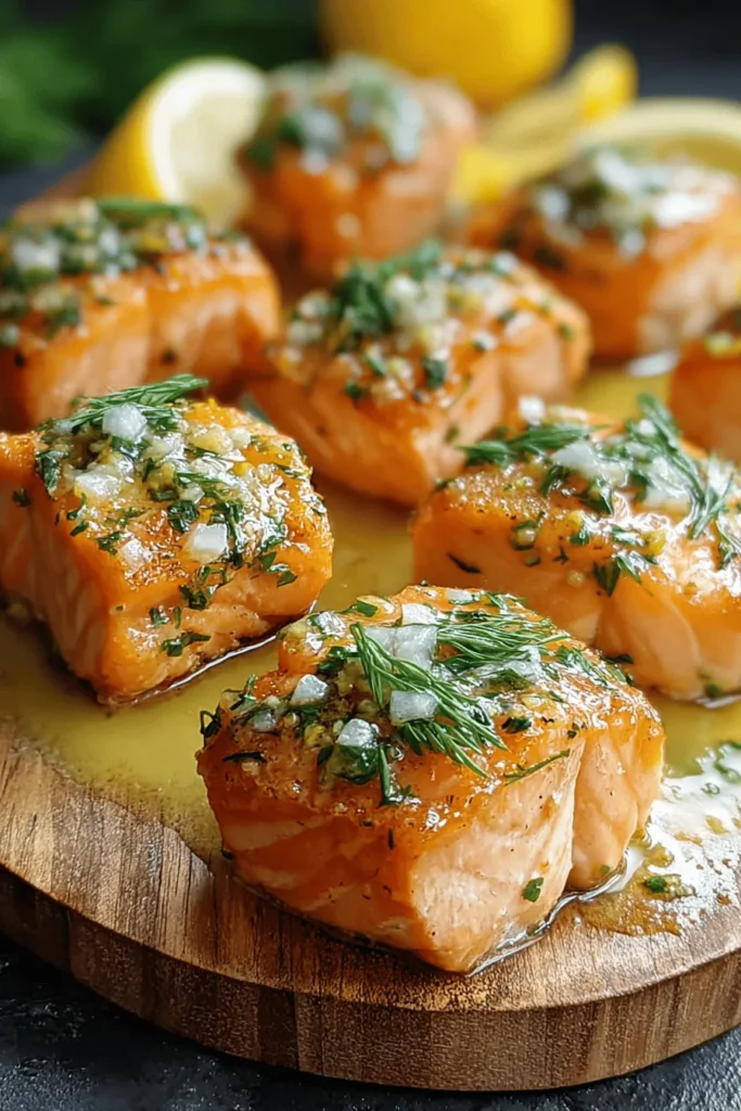 Discover the irresistible Savory Lemon Butter Salmon Bites recipe that will elevate your next meal! These delicious, bite-sized salmon pieces are perfectly infused with zesty lemon and rich butter, making them a delightful appetizer or main dish. Quick and easy to prepare, this recipe is ideal for busy weeknights or special gatherings. Dive into this mouthwatering seafood dish and impress your family and friends with a burst of flavor in every bite!