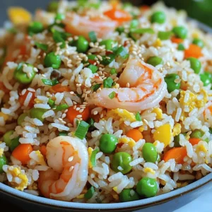 To make Minute Garlic Shrimp Fried Rice, you need a few key ingredients: - 2 cups cooked jasmine rice (preferably cold) - 1 lb medium shrimp, peeled and deveined - 4 cloves garlic, minced - 2 tablespoons soy sauce - 1 tablespoon oyster sauce - 1 tablespoon sesame oil - 1 cup mixed vegetables (peas, carrots, bell peppers) - 2 green onions, chopped - Salt and pepper to taste - 1 tablespoon vegetable oil for cooking - 1 teaspoon red pepper flakes (optional for heat) These ingredients work together to bring great flavor to the dish. Cold jasmine rice is best, as it helps to avoid mushiness. If you don’t have all the ingredients, you can switch a few out. For example: - Shrimp: Use chicken, tofu, or even beef. - Vegetables: Swap in whatever you like, such as broccoli or snap peas. - Sauces: If you don’t have oyster sauce, try using hoisin sauce for a sweet touch. - Rice: Any leftover rice works, but jasmine gives the best taste. Feel free to mix and match based on what you have! When buying shrimp, look for these signs of freshness: - Color: Fresh shrimp should be a nice pink or gray. - Smell: They should smell like the ocean, not fishy. - Texture: The shrimp should feel firm and not slimy. Always ask your fishmonger about the shrimp's source. Fresh, wild-caught shrimp usually taste better than farmed ones. First, gather all your ingredients. This makes cooking quick and easy. You need: - 2 cups cooked jasmine rice (preferably cold) - 1 lb medium shrimp, peeled and deveined - 4 cloves garlic, minced - 2 tablespoons soy sauce - 1 tablespoon oyster sauce - 1 tablespoon sesame oil - 1 cup mixed vegetables (peas, carrots, bell peppers) - 2 green onions, chopped - Salt and pepper to taste - 1 tablespoon vegetable oil for cooking - 1 teaspoon red pepper flakes (optional for heat) Make sure your shrimp is cleaned and ready. Cold jasmine rice works best. If you use warm rice, it may become mushy. Heat a large skillet or wok over medium-high heat. Add vegetable oil. Once hot, throw in the minced garlic. Sauté for about 30 seconds, but be careful. You don’t want it to burn. Next, add the shrimp and cook for 2 to 3 minutes. Stir occasionally until they turn pink. Remove the shrimp from the skillet and set them aside. In the same skillet, add your mixed vegetables. Stir-fry them for 2 to 3 minutes. They should be heated through but still crisp. Push the vegetables to one side of the skillet. Add the cold rice to the other side. Break up clumps and stir-fry for about 2 minutes. Let the rice get a bit crispy for texture. Now, return the shrimp to the skillet. Pour in soy sauce, oyster sauce, sesame oil, salt, pepper, and red pepper flakes if you want heat. Mix everything well. Ensure the sauce coats all the ingredients evenly. Finally, stir in the chopped green onions. Mix again and cook for an additional minute. After that, remove the skillet from heat. Taste and adjust seasoning if needed. Serve the fried rice in a large bowl. For a nice touch, garnish with extra green onions and a sprinkle of sesame seeds. Enjoy your meal! To get fluffy fried rice, start with cold cooked rice. Freshly cooked rice can be too sticky. Use a fork to break up clumps before adding it to your pan. This helps each grain stay separate. Stir-frying rice over high heat also aids in achieving that perfect texture. It allows moisture to escape and keeps the rice light and fluffy. Use soy sauce and oyster sauce to boost flavor. Soy sauce gives a salty touch, while oyster sauce adds depth. If you like heat, add red pepper flakes. Start with a small amount and taste as you go. You can also switch up the vegetables. Adding more bell peppers or some bok choy can change the taste. Experiment until you find your ideal flavor profile. One common mistake is overcrowding the pan. Too many ingredients can steam instead of fry. Cook in batches if needed. Another mistake is not heating the oil enough. Hot oil ensures a nice sear on the shrimp and veggies. Lastly, don't forget to taste your dish before serving. Adjust salt and pepper if needed. Trust your taste buds to guide you! {{image_2}} You can swap shrimp for chicken, beef, or even tofu. Each protein brings a new taste and texture. If using chicken, cut it into small pieces. Cook it until golden, then add garlic. For beef, thin slices work best. Just be sure to cook it fully. Tofu is great for vegans. Simply cube it and sauté until it’s crispy. To make this dish vegetarian or vegan, skip the shrimp and oyster sauce. Use mushrooms or tempeh instead. Both add a nice umami flavor. You can also add extra veggies like broccoli or snap peas. This keeps your meal colorful and packed with nutrients. Use soy sauce or coconut aminos to maintain that savory taste. Adding nuts like cashews or peanuts gives a nice crunch. Just toss them in during the last minute of cooking. You can also mix in fruits like pineapple for a sweet twist. It pairs well with the savory flavors. For spices, try adding ginger or a splash of lime juice. These will brighten the dish and enhance the flavor. Experiment and find your favorite combo! To keep your Minute Garlic Shrimp Fried Rice fresh, store it in an airtight container. Let it cool down first, as hot rice can create steam and moisture, which leads to sogginess. Place the container in the fridge if you plan to eat it within three days. For longer storage, freezing is a good option. When reheating fried rice, use a skillet for the best results. Heat the skillet over medium heat and add a splash of water or oil. This helps prevent sticking. Add your fried rice and stir frequently until it's hot. You can also use the microwave, but cover the rice with a damp paper towel to keep it moist. Freezing fried rice is easy. Portion it into servings before freezing. Use freezer bags or containers to store each portion. Remove as much air as possible to prevent freezer burn. To defrost, leave it in the fridge overnight. Reheat it in a skillet for a tasty meal anytime. Yes, you can use frozen shrimp. Just thaw them before cooking. Place them in cold water for about 15 minutes. Once thawed, pat them dry with a paper towel. This helps them cook better. Use cold cooked jasmine rice. This rice has a firmer texture, which helps prevent mushiness. Spread the rice out to cool before using it. If it clumps, break it apart gently with a fork. Reheating in a skillet is best. Heat a little oil over medium heat. Add the fried rice and stir frequently. This keeps the texture nice and helps avoid sogginess. You can also add a splash of water to steam it slightly. Use gluten-free soy sauce, like tamari. Check the oyster sauce for gluten. You can find gluten-free options at most stores. This allows you to enjoy the same great taste without gluten. You learned about the key ingredients for making delicious garlic shrimp fried rice. We discussed selecting fresh shrimp and shared tips for cooking perfect rice. You can customize this dish with different proteins or make it vegetarian. Remember the best practices for storing and reheating your fried rice to keep it tasty. Now, you have the tools to enjoy a flavorful meal any time. Making garlic shrimp fried rice can be fun and easy, so get cooking!