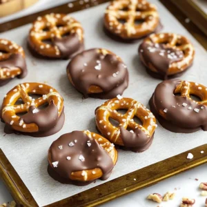 To make No-Bake Caramel Pretzel Bites, you need a few simple ingredients. Each one adds to the sweet and salty flavor. Here’s what you will need: - 2 cups mini pretzel twists - 1 cup soft caramel candies, unwrapped - 2 tablespoons heavy cream (or milk) - 1 cup semisweet chocolate chips - Sea salt, for sprinkling - Optional: ½ cup chopped nuts (e.g., pecans or almonds) These ingredients work together to create a delicious treat. The mini pretzel twists give the bites a nice crunch. The soft caramel and chocolate add sweetness. Sea salt brings a perfect balance. If you like nuts, add those for extra flavor and texture. Enjoy your time preparing these bites! Start by lining a baking sheet with parchment paper. This makes it easy to remove your bites later. The parchment also helps keep them from sticking, so you can enjoy every last bit. Next, take a microwave-safe bowl. Combine the unwrapped caramel candies and heavy cream. Microwave this mixture in 30-second bursts. Stir in between each burst until smooth. This should take about 1 to 2 minutes. You want a creamy, gooey caramel that coats well. Now, grab a mini pretzel twist. Dip one side into your warm caramel mixture. Let any extra caramel drip off. Place the dipped pretzel on the lined baking sheet. Repeat this step with all the pretzels. Make sure they are well-coated for the best flavor. Once all pretzels are dipped in caramel, it’s time to melt the chocolate. Use a microwave-safe bowl again. Microwave the semisweet chocolate chips in 30-second increments. Stir often until the chocolate is fully melted and smooth. This should take about 1 to 2 minutes as well. After the caramel has set, dip each pretzel into the melted chocolate. Make sure the caramel side is well-coated. Place the chocolate-covered pretzel back on the baking sheet. While the chocolate is still soft, sprinkle a pinch of sea salt on top. This adds a perfect sweet and salty taste. If you like, you can also add chopped nuts for extra crunch. Put the tray back in the fridge. Let the bites chill for another 15 to 20 minutes. This helps the chocolate harden and gives your bites a nice texture. Once set, they are ready to enjoy! To get smooth caramel, use your microwave wisely. Start by placing the unwrapped caramel candies in a microwave-safe bowl. Add the heavy cream next. Heat it in 30-second bursts. Stir the mixture in between each burst. This helps the heat spread evenly. After 1-2 minutes, you should have a smooth caramel. If it feels too thick, add a little more cream. Choose semisweet chocolate chips for dipping. They have a rich taste that pairs well with the sweet caramel. You can also use milk chocolate for a sweeter bite. Dark chocolate offers a nice contrast if you like less sweetness. Avoid baking chocolate, as it can taste bitter. To stop pretzels from sticking, line your baking sheet with parchment paper. This step is key for easy removal. Make sure the pretzels do not touch each other on the sheet. If you don’t have parchment paper, try using wax paper. However, parchment works best for this recipe. {{image_2}} You can make your No-Bake Caramel Pretzel Bites even better by adding flavorings. Adding a splash of vanilla extract brings out the sweetness. A bit of coffee flavor can add a nice twist too. Just mix these flavors into the caramel before you dip the pretzels. This small change can make your bites taste unique and special. For a nutty crunch, try adding different types of chopped nuts. You can use pecans, almonds, or even walnuts. Just sprinkle the chopped nuts on top of the chocolate. This adds extra texture and flavor. You can also mix nuts into the caramel for a delightful surprise. This variation makes each bite a little different and even more fun to eat. Drizzling chocolate or caramel on top is an easy way to make these treats look fancy. After dipping the pretzels in chocolate, melt some extra chocolate in a bowl. Use a spoon to drizzle it over the pretzels. You can also drizzle more caramel for a sweet touch. This not only looks great but enhances the flavors too. Your friends and family will love the extra effort! To keep your No-Bake Caramel Pretzel Bites fresh, store them in an airtight container. This will help keep them from getting stale. Place parchment paper between layers if stacking them. This method prevents sticking and ensures easy access. You should refrigerate these bites if you want to keep them firm. The cold helps the chocolate and caramel stay set. If you plan to eat them within a day or two, you can store them at room temperature. Keep them in a cool, dry place, away from sunlight. You can freeze your caramel pretzel bites for longer storage. Place them in a single layer on a baking sheet first. Once frozen, move them to a freezer bag. To thaw, leave the bites in the fridge overnight. They will taste just as good as fresh! To help the caramel stick well, use soft caramel candies. Microwave them with heavy cream. This makes a smooth mix. Dip the pretzel into the caramel. Let any extra caramel drip off. Place the dipped pretzel on parchment paper. If you have trouble, make sure the caramel is warm but not too hot. A warm caramel helps it stick better. Yes, you can use different pretzels! Mini pretzel twists are great, but you can try pretzel sticks or rods. They will still taste amazing. Just remember that the size and shape may change how you dip them. Bigger pretzels may need more caramel. If your chocolate is too thick, add a little vegetable oil. This helps make it smooth. Heat the chocolate in short bursts, stirring in between. If it stays thick, you can also add a tiny bit of milk or cream. Just be careful not to add too much or it will become too runny. These treats last about one week in the fridge. Store them in an airtight container. If you keep them at room temperature, they might last a bit less. Always check for freshness before enjoying them. If you freeze them, they can last for a month. Just thaw them in the fridge when you want to eat them. In this post, we explored making delicious no-bake caramel pretzel bites. We covered the key ingredients, step-by-step instructions, and helpful tips. You learned how to avoid common kitchen issues and discovered tasty variations. These bites are fun to make and great for sharing. Enjoy your time in the kitchen and impress friends with your sweet treats. Happy cooking!