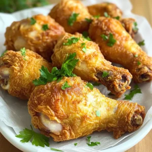 - 4 large chicken thighs, bone-in and skin-on - 4 large chicken drumsticks For the best flavor, use bone-in and skin-on chicken. The skin helps keep the meat juicy. It also gives you that nice crunch you crave. I love using thighs and drumsticks for their rich taste. - 2 cups buttermilk - 1 tablespoon hot sauce (optional) - 2 cups all-purpose flour - 1 teaspoon paprika - 1 teaspoon garlic powder - 1 teaspoon onion powder - 1 teaspoon cayenne pepper (adjust to taste) - 1 teaspoon salt - 1/2 teaspoon black pepper Buttermilk is key for this recipe. It tenderizes the chicken and adds a tangy flavor. Mixing in hot sauce gives it a nice kick. The seasoned flour creates a crispy crust. Combine the spices well to coat every piece evenly. - Vegetable oil for frying Choose vegetable oil for frying. It has a high smoke point. This means you can heat it without burning. A deep skillet or cast-iron pan works best. This helps you get that perfect golden brown color. First, grab a large bowl. Pour in 2 cups of buttermilk. If you like a kick, add 1 tablespoon of hot sauce. This step makes your chicken juicy and flavorful. Place the chicken thighs and drumsticks in the bowl. Make sure they are fully covered. Cover the bowl with plastic wrap and refrigerate. Let the chicken marinate for at least 4 hours. For best results, let it sit overnight. This gives the flavors time to soak in. In another bowl, mix 2 cups of all-purpose flour. Add 1 teaspoon of paprika, 1 teaspoon of garlic powder, and 1 teaspoon of onion powder. Next, sprinkle in 1 teaspoon of cayenne pepper, 1 teaspoon of salt, and 1/2 teaspoon of black pepper. This mix will give your chicken that tasty kick. Whisk everything together until it is well combined. Set this seasoned flour aside for later. Heat about 1 inch of vegetable oil in a large skillet. Get the oil to 350°F (175°C). Carefully take the chicken out of the buttermilk. Let any extra buttermilk drip off. Dredge each piece in the seasoned flour. Press down to make sure the flour sticks. Shake off any extra flour. Now, add chicken pieces to the hot oil. Start with the thighs, then add the drumsticks. Do not overcrowd the pan. Fry the chicken for 12-15 minutes on one side. Flip it and fry for another 10-12 minutes. The chicken should look golden brown and crispy. Make sure the inside reaches 165°F (75°C). Use a slotted spoon to lift the chicken out. Place it on a wire rack or a plate with paper towels. This helps drain the oil. Let the chicken rest for 5-10 minutes before serving. This keeps it juicy and crispy. To get that perfect crunch, you must start with good prep. Before you fry, let the chicken soak in buttermilk. This helps keep it moist. The buttermilk adds flavor and tenderizes the meat. After marinating, coat each piece well in the seasoned flour. Press down firmly to ensure it sticks. The oil should be hot, around 350°F. This hot oil cooks the chicken fast, sealing in the juices. Do not crowd the pan when frying. If you add too much chicken at once, the temperature drops. This makes your chicken soggy instead of crispy. Fry in batches to keep the oil hot. Give each piece space to cook evenly. You want that golden color on every side. After frying, let the chicken rest for 5-10 minutes. This step is key. It allows the juices to settle inside the meat. If you cut into it too soon, all those tasty juices run out. Resting also keeps the coating crispy. Use a wire rack or paper towels to drain the excess oil. This ensures your chicken stays delicious until it's time to eat. {{image_2}} You can boost the flavor of your fried chicken by adding more spices. Try adding cumin or smoked paprika for an earthy taste. A pinch of thyme or oregano can also give your chicken a nice twist. If you like heat, add more cayenne or chili powder. You can even mix in some lemon zest for a fresh kick. Experiment with your favorite spices to make it your own. Not everyone loves frying. You can bake your chicken for a healthier option. Preheat your oven to 425°F (220°C). After dredging the chicken, place it on a wire rack over a baking sheet. This allows hot air to circulate all around the chicken. Bake for about 30-35 minutes. Flip halfway through to get that crispy texture. You'll still enjoy a tasty meal without the extra oil. Pair your crispy chicken with classic Southern sides. Coleslaw adds crunch and creaminess. Cornbread is a perfect match for soaking up juices. You can also serve it with mashed potatoes for a hearty meal. Don't forget a tangy dipping sauce like ranch or honey mustard. These sides will make your meal feel like a true Southern feast! After enjoying your crispy chicken, let it cool. Place the chicken in an airtight container. Make sure to separate layers with parchment paper. This keeps the chicken from sticking together. Store it in the fridge for up to four days. The flavor stays great, and the chicken stays safe to eat. To reheat the chicken, use the oven for the best results. Preheat the oven to 375°F (190°C). Place the chicken on a wire rack over a baking sheet. This helps the heat circulate all around. Bake for about 15-20 minutes or until hot. The skin will turn crispy again. You can also reheat it in an air fryer if you have one. Set it to 350°F (175°C) and heat for about 8-10 minutes. If you have extra chicken, freezing is a great option. Wrap each piece tightly in plastic wrap. Then place them in a freezer-safe bag or container. Remove as much air as possible to prevent freezer burn. You can freeze the chicken for up to three months. To eat, thaw it overnight in the fridge before reheating. This keeps the chicken juicy and tasty. You can use regular milk with vinegar or lemon juice. Mix one cup of milk with one tablespoon of vinegar or lemon juice. Let it sit for five minutes to thicken. This gives you a similar tangy taste. You can also use yogurt mixed with water. This keeps your chicken moist and tasty. Check the chicken's color and temperature. It should be golden brown and crispy. Use a meat thermometer to check the inside. The chicken should reach 165°F (75°C) for safety. If you don't have a thermometer, cut into the thickest part. The juices should run clear. No pink meat means it's done! Yes, you can! Use gluten-free flour instead of all-purpose flour. Many brands offer blends that work well for frying. You can also try almond flour or rice flour. Both give a nice crunch. Just make sure to check labels for any hidden gluten. Enjoy your crispy chicken worry-free! This chicken recipe shows you how to create crispy, tasty fried chicken. We covered the best ingredients, like chicken, buttermilk, and cooking oil. I shared steps on marinating, seasoning, and frying. Plus, you learned tips for extra crispiness and avoiding overcrowding. Variations let you try different spices or cooking methods, like oven-baking. Storing and reheating tips help you save leftovers too. Enjoy making and sharing this delicious dish! You now have the tools to impress anyone with your fried chicken.