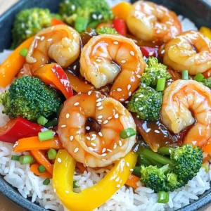 To make this dish, gather these main ingredients: - 1 lb large shrimp, peeled and deveined - 2 tablespoons honey - 4 cloves garlic, minced - 1 tablespoon soy sauce - 1 tablespoon fresh ginger, grated - 1 bell pepper (red or yellow), sliced - 1 cup broccoli florets - 1 carrot, thinly sliced These ingredients bring a sweet and savory flavor. The shrimp add protein, while the veggies give crunch and color. You will need two cooking oils for the best taste: - 2 tablespoons olive oil - 1 tablespoon sesame oil The olive oil helps cook the shrimp and veggies. Sesame oil adds a nutty flavor that shines through. To finish your dish, consider these garnishes: - Sesame seeds - Chopped green onions These garnishes add texture and a pop of color. They make your Honey Garlic Shrimp Stir Fry look and taste even better. To make the honey garlic sauce, grab a small bowl. In this bowl, whisk together 2 tablespoons of honey, 4 minced garlic cloves, 1 tablespoon of soy sauce, and 1 tablespoon of grated ginger. This mix brings a sweet and savory taste to your dish. Set the sauce aside for later. Next, heat a large skillet or wok over medium-high heat. Add 2 tablespoons of olive oil and 1 tablespoon of sesame oil. Once the oil is hot, toss in 1 pound of peeled and deveined shrimp. Season the shrimp with a pinch of salt and pepper. Cook them for about 2-3 minutes. Watch as they turn pink. This means they are almost done. When they look good, take them out of the skillet and set them aside. In the same skillet, add the sliced bell pepper, 1 cup of broccoli florets, and 1 thinly sliced carrot. Stir-fry these veggies for about 4-5 minutes. You want them to be bright and still a little crunchy. This keeps their flavor fresh and vibrant. Now it's time to bring it all together. Return the cooked shrimp to the skillet with the veggies. Pour your honey garlic sauce over everything. Stir well to coat all the ingredients evenly. Cook for another 2-3 minutes. This heats the sauce and makes sure the shrimp are fully cooked. Once everything looks great, you are ready to serve. Enjoy this dish over jasmine rice or quinoa. For a lovely touch, garnish with sesame seeds and green onions. To cook shrimp well, start with fresh or thawed shrimp. Always peel and devein them for a clean taste. Pat them dry with a paper towel. This helps the shrimp sear better. Heat your skillet until it's hot before adding oil. This keeps shrimp from sticking. Cook shrimp in batches if your skillet is small. This ensures even cooking and a nice sear. To amp up the flavor, use high-quality honey. It adds a rich sweetness. Fresh ginger and garlic are key. They bring a bright taste to the dish. You can also add a splash of lime juice. It adds a nice zing. If you like a kick, try adding red pepper flakes. They give your stir fry an exciting heat. Do not overcook shrimp. They turn rubbery and tough if cooked too long. Keep an eye on the color. Shrimp should turn pink and opaque. Avoid crowding the skillet. This leads to steaming instead of stir-frying. Finally, do not skip the garnishes. Sesame seeds and green onions make your dish look great. They also add texture and flavor. {{image_2}} You can change the veggies in this dish to suit your taste. Try adding snap peas for a crisp bite. You can also use mushrooms for an earthy flavor. Bok choy works well too, adding a nice crunch. Carrots can be swapped for zucchini, which cooks fast. Just remember to cut your veggies in similar sizes for even cooking. While the honey garlic sauce is tasty, feel free to mix it up. Teriyaki sauce adds a sweet and tangy twist. A spicy chili garlic sauce can bring heat. If you love citrus, try mixing in some fresh orange juice. Each sauce gives the shrimp its own unique flair. Not in the mood for shrimp? You can easily swap it for chicken or tofu. Chicken thighs add rich flavor. Just slice it thin so it cooks fast. Tofu gives a nice vegetarian option. Make sure to press it to remove extra water. This way, it gets nice and crispy when cooked. To store your honey garlic shrimp stir fry, keep it in an airtight container. Make sure it cools down first. Place it in the fridge for up to three days. This helps keep the flavors fresh. When you reheat the stir fry, use a skillet or a microwave. If using a skillet, heat it on medium. Add a splash of water or oil to help steam the dish. If using the microwave, cover the container loosely. Heat in short bursts to avoid overcooking. You can freeze honey garlic shrimp stir fry for up to three months. Use a freezer-safe container or bag. Make sure to remove as much air as possible. To thaw, place it in the fridge overnight. Then, reheat it in a skillet or microwave. Enjoy the flavors just as you did fresh! Yes, you can prepare the honey garlic sauce ahead. Store it in the fridge for up to three days. You can also chop the veggies in advance. However, I suggest cooking the shrimp fresh. This keeps the shrimp tender and juicy. You can stir-fry everything when you’re ready to eat. Yes, you can use frozen shrimp. Just remember to thaw them first. Place the shrimp in cold water for about 20 minutes. Once thawed, drain and pat them dry. This step helps your shrimp cook evenly. Frozen shrimp can still taste great when cooked properly. I recommend serving this dish over jasmine rice or quinoa. Both options soak up the honey garlic sauce well. You can also add a side of steamed vegetables for more color and nutrition. If you like, serve it with spring rolls or a simple salad. These sides make the meal even more satisfying. This article covered how to make an easy honey garlic shrimp stir fry. We discussed the main ingredients, cooking oils, and garnishes. I shared step-by-step instructions for sauce prep, cooking shrimp, and stir-frying veggies. You learned tips for flavor and how to avoid common mistakes. I also mentioned variations and storage tips for leftovers. Remember, this dish is flexible and fun. Enjoy your cooking and make it your own!