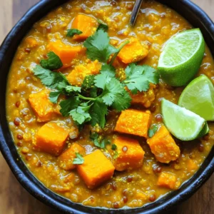 To make Slow Cooker Butternut Squash Dal with Coconut, you will need: - 1 medium butternut squash, peeled and diced - 1 cup red lentils, rinsed - 1 onion, finely chopped - 3 cloves garlic, minced - 1 inch ginger, grated - 2 teaspoons turmeric powder - 1 teaspoon cumin seeds - 1 teaspoon coriander powder - 1 can (400ml) coconut milk - 3 cups vegetable broth - Salt, to taste - Fresh cilantro, for garnish - Lime wedges, for serving You can add a few things to boost the taste: - 1-2 green chilies for heat - A splash of lemon juice for brightness - A dash of smoked paprika for depth - Chopped spinach or kale for added greens - Cooked rice or quinoa for extra body When picking out your ingredients, keep these tips in mind: - Choose a butternut squash that feels heavy for its size. Look for a smooth skin without blemishes. - Select red lentils that are dry and free from any stones or debris. - Pick onions that are firm and have dry, papery skin. - For garlic, choose bulbs that are plump and free from sprouting. - Fresh ginger should be firm and have a smooth skin. - Check coconut milk for a creamy texture without separation. - Ensure your vegetable broth is low-sodium for better control over salt levels. These tips will help ensure your dal is as tasty as possible! Start by peeling and dicing one medium butternut squash. Cut it into small, even cubes for even cooking. Next, rinse one cup of red lentils under cold water. This helps remove any dirt and makes them cleaner. Finely chop one onion and mince three cloves of garlic. Grate a one-inch piece of fresh ginger. Each of these ingredients adds depth to the flavor of the dal. In a bowl, gather the spices: two teaspoons of turmeric powder, one teaspoon of cumin seeds, and one teaspoon of coriander powder. You can also add salt to taste. Measure out one can of coconut milk and three cups of vegetable broth. Make sure to have fresh cilantro and lime wedges ready for serving. In your slow cooker, add the diced butternut squash, rinsed red lentils, chopped onion, minced garlic, and grated ginger. Sprinkle in the turmeric powder, cumin seeds, coriander powder, and salt. Stir everything together to mix the flavors well. Now, pour in the coconut milk and vegetable broth. Make sure all the ingredients are covered with the liquid. This step is key for a creamy texture. Set your slow cooker to low and cook for six to eight hours. If you're short on time, you can cook it on high for three to four hours. The dal is ready when the lentils and squash are tender. When the cooking time is up, give the dal a good stir. This helps combine all the flavors. Taste it and adjust the seasoning if needed. You might want to add a bit more salt. To serve, ladle the dal into bowls and garnish it with fresh cilantro. For a zesty kick, offer lime wedges on the side. Squeezing lime over the dal brightens the dish. Enjoy your warm, comforting bowl of butternut squash dal! To get the best taste from your butternut squash dal, use fresh ingredients. Fresh produce boosts flavor and nutrition. Don’t skip the spices! Turmeric, cumin, and coriander add warmth and depth. Toast the cumin seeds in a dry pan first. This brings out their rich aroma. Avoid overcooking the dal. If cooked too long, the lentils will turn mushy. Keep an eye on the cooking time. Use low heat for a longer, steady cook. This helps flavors blend well. Also, don’t forget to taste as you go. Adjust salt and spices to suit your taste. This dish pairs well with rice or naan. Serve it with a squeeze of lime for brightness. Fresh cilantro adds a nice touch on top. You might like to add a side of yogurt. This can balance the spices and add creaminess. For a complete meal, serve with a salad or roasted veggies. {{image_2}} You can spice up this dish in many ways. Adding a pinch of cinnamon gives a warm hint. A little chili powder can add heat. You might try smoked paprika for a deep flavor. Cardamom also brings a nice aroma. Just start with small amounts. You can always add more later. If you don't have butternut squash, pumpkin works great too. For lentils, try yellow or green ones. If you are out of coconut milk, almond milk is a good choice. You can use vegetable broth or chicken broth if you prefer. Fresh cilantro can be swapped with parsley if needed. This recipe is already vegan and gluten-free. The ingredients like lentils and coconut milk fit both diets. If you want a richer taste, try adding a few cashews. Just blend them with some water. They add creaminess without dairy. Enjoy this dish knowing it suits many diets! After enjoying your Slow Cooker Butternut Squash Dal, let it cool. Pour the leftover dal into airtight containers. Store it in the fridge. It stays fresh for up to four days. Make sure to label your containers with the date. This helps you keep track of freshness. To reheat your dal, use a pot on the stove. Add a splash of water or broth to keep it moist. Heat it over medium heat, stirring often. You can also use the microwave. Place the dal in a microwave-safe dish. Cover it loosely and heat for two to three minutes. Stir halfway through to ensure even heating. If you want to save your dal for later, freezing is a great option. Pour the cooled dal into freezer-safe bags or containers. Remove as much air as possible to avoid freezer burn. Label the bags with the date. Your dal can last up to three months in the freezer. When you’re ready to eat, thaw it overnight in the fridge before reheating. Yes, you can use other lentils. Green or brown lentils can work well. They may take longer to cook. Red lentils break down and create a nice texture. They are perfect for dal. To spice it up, add chili powder or fresh chilies. You can also use cayenne pepper. Start with a little, then taste. Adjust to your heat preference. This will give your dal a nice kick. This dish is packed with nutrition. Butternut squash is high in vitamins A and C. Red lentils provide protein and fiber. Coconut milk adds healthy fats. Fresh cilantro offers antioxidants. Together, they create a balanced meal. In this post, we explored the key ingredients for butternut squash dal, including tips for freshness. I shared a clear process for preparation and slow cooking, along with valuable tips to boost flavor. We also discussed variations for dietary needs and how to store leftovers effectively. With these insights, you can create a tasty dish that fits your taste and lifestyle. Enjoy making butternut squash dal your way!