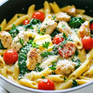 - 2 chicken breasts, cut into bite-sized pieces - 8 oz (225g) penne pasta - 3 tablespoons unsalted butter - 1 tablespoon olive oil The main ingredients in Cowboy Butter Chicken Pasta Skillet are simple yet satisfying. Chicken breasts are the protein star here. I cut them into bite-sized pieces for quick cooking. Penne pasta adds a lovely shape and texture. The butter and olive oil bring rich flavors to the dish. - 4 cloves garlic, minced - 1 teaspoon smoked paprika - 1 teaspoon onion powder - 1 teaspoon garlic powder - 1/2 teaspoon cayenne pepper (adjust to taste) - 1 cup chicken broth - 1 cup cherry tomatoes, halved - 1 cup fresh spinach Seasoning is key to making this dish pop. I use garlic for depth. Smoked paprika gives a warm, smoky taste. Onion powder adds sweetness, while garlic powder boosts flavor. Cayenne pepper adds a bit of heat, but adjust it to your liking. The chicken broth acts as a base, adding moisture. Fresh tomatoes and spinach bring brightness and nutrients. - 1/2 cup grated Parmesan cheese - Fresh parsley, chopped (for garnish) Garnishing lifts the dish. Grated Parmesan cheese adds a creamy finish. I sprinkle fresh parsley on top for color and freshness. It makes the dish look inviting and adds a nice herbal note. - Cut the chicken breasts into small, bite-sized pieces. - Halve the cherry tomatoes and chop the fresh spinach. - Measure 8 oz of penne pasta and 1 cup of chicken broth. - Heat a large skillet over medium heat. - Melt 2 tablespoons of butter with 1 tablespoon of olive oil. - Add the chicken pieces to the skillet. - Season the chicken with salt, pepper, smoked paprika, onion powder, and garlic powder. - Cook the chicken for 5-7 minutes until it is brown and cooked through. - Remove the chicken from the skillet and set it aside. - In the same skillet, add 4 minced garlic cloves. - Sauté the garlic for 1-2 minutes until it smells great. - Pour in 1 cup of chicken broth, scraping the bottom to mix flavors. - Bring the broth to a simmer. - Add the penne pasta and mix it well. - Cook the pasta for 10-12 minutes until it is al dente. - If it gets too dry, add more broth or water. - Once the pasta cooks, return the chicken to the skillet. - Add the halved cherry tomatoes and fresh spinach. - Stir everything together for 2-3 minutes until the spinach wilts. - Take the skillet off the heat. - Stir in the last tablespoon of butter and 1/2 cup of grated Parmesan cheese. - Mix until creamy and well combined. - Taste the dish and adjust the seasoning if needed. To make sure your pasta is just right, follow the package time. Test a piece before draining to check if it’s al dente. This means it should be firm to the bite. If you overcook it, it can turn mushy in the skillet. To keep your chicken juicy, cut it into small pieces. This helps it cook faster and stay moist. Season it well with salt and spices. Cook it until it's golden brown, then remove it from the heat. This prevents it from drying out. Spices can make your dish pop. Consider adding herbs like thyme or oregano for more flavor. You can also add a squeeze of lemon juice for brightness. If you want heat, add more cayenne pepper or some red pepper flakes. Serve the pasta hot to enjoy its full flavor. This dish tastes best right after cooking. If you let it sit too long, it may dry out. You can add a splash of broth when reheating to keep it nice and creamy. Use a large skillet for even cooking. A cast-iron skillet works great. It holds heat well and gives a nice sear to the chicken. For utensils, have a good spatula and a wooden spoon handy. These will help you stir and mix ingredients without scratching your skillet. A set of measuring cups is also useful for precise ingredient amounts. {{image_2}} You can switch up the protein in this dish. Shrimp or tofu works great. Both options add a unique taste. If you're vegan, tofu is a smart pick. For gluten-free pasta, look for rice or corn-based options. They cook well and taste good too. Always check the package for cooking times. Feel free to play with the spices. Try using Italian seasoning for a new twist. You can also add some dried herbs for extra flavor. If you want a richer sauce, add heavy cream. This will make the dish creamy and smooth. Adjust the spice level to your taste. You can make this meal as a one-pot dish or bake it. For a baked version, transfer it to a baking dish before adding cheese. Bake at 350°F until bubbly. You may also add seasonal vegetables. Zucchini, bell peppers, or broccoli make great additions. Just toss them in when you add the spinach. After cooking, let the Cowboy Butter Chicken Pasta cool down. Store leftovers in an airtight container. This keeps your pasta fresh for up to three days. Glass or plastic containers work well. They seal tightly and prevent spills. You can reheat your pasta in two ways: microwave or stovetop. For the microwave, place the pasta in a bowl. Cover it with a damp paper towel. Heat in short bursts, stirring in between. For stovetop, warm a skillet over low heat. Add a splash of chicken broth to keep it moist. Stir often to avoid sticking. If you want to freeze the pasta, let it cool completely first. Place it in a freezer-safe container. It stays good for about three months. When ready to eat, move it to the fridge overnight to thaw. To reheat, use the stovetop method for the best results. Add a bit of broth if it seems dry. How long does Cowboy Butter Chicken Pasta Skillet take to make? It takes about 30 minutes to make. This includes prep and cooking time. You can enjoy a hearty meal in no time! Can I make this recipe ahead of time? Yes, you can make this dish ahead. Just store it in the fridge. Reheat it before serving for best results. Can I use frozen chicken for this recipe? Yes, you can use frozen chicken. Just make sure to thaw it first. Cook it well to ensure it's safe to eat. Is there a dairy-free alternative for the butter and cheese? You can use vegan butter instead of regular butter. For cheese, try nutritional yeast or a dairy-free option. Is this dish suitable for a low-carb diet? No, this dish is not low-carb. The penne pasta adds carbs. You can swap it with zucchini noodles for a low-carb version. How can I make this recipe healthier? To make it healthier, use less butter and cheese. Add more veggies like bell peppers or broccoli. You can also use whole wheat pasta for added fiber. This blog post detailed how to make a tasty Cowboy Butter Chicken Pasta Skillet. We covered main ingredients like chicken, penne pasta, and fresh veggies. You learned step-by-step cooking methods, plus tips to keep your chicken juicy and pasta perfect. We also discussed various ingredient swaps and storage tips to help you enjoy leftovers. In summary, this dish is easy to customize and store. Enjoy experimenting with flavors, and make it your own!