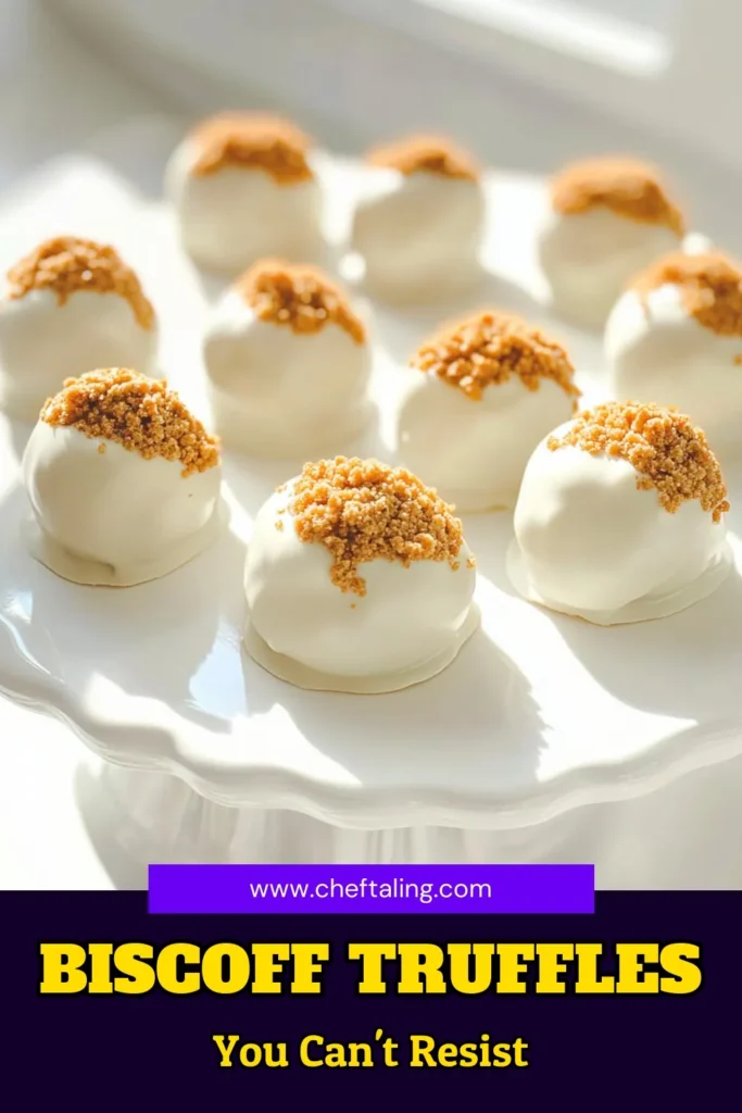 Indulge in the irresistible taste of Biscoff Bliss Truffles! These bite-sized treats combine creamy Biscoff cookie butter, cream cheese, and a touch of white chocolate for a delightful dessert. With just a few simple steps, you can create these luscious truffles perfect for any occasion. Don't miss out on making these scrumptious treats that everyone will love. Click to explore the full recipe now! #BiscoffBliss #DessertRecipes #TruffleTreats #SweetTooth