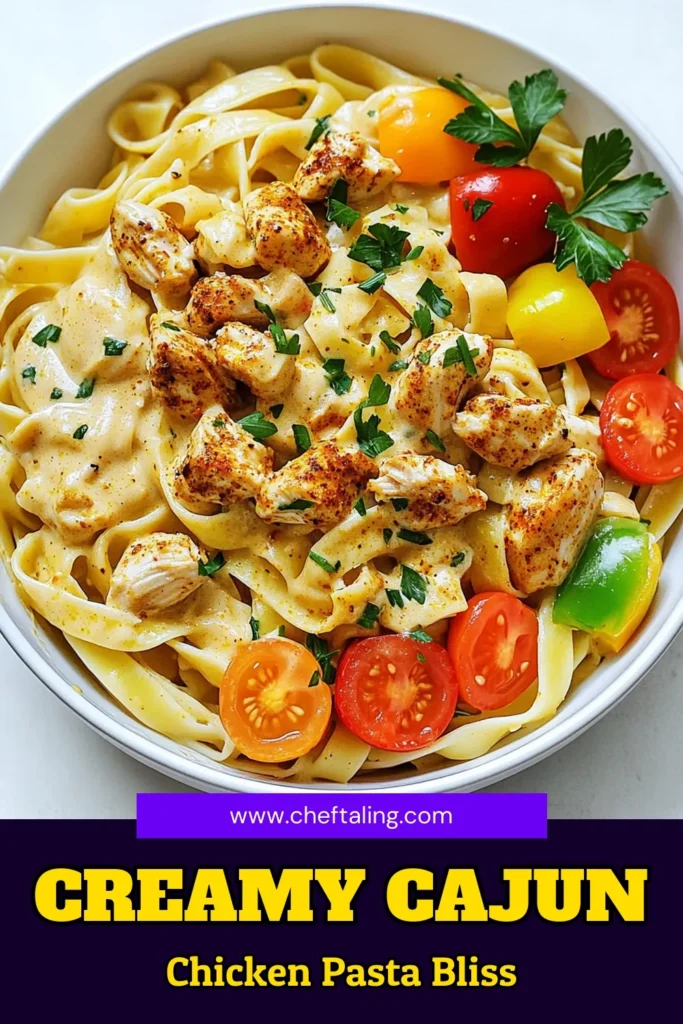 Discover the delicious Creamy Cajun Chicken Pasta Delight that will spice up your dinner table! This easy recipe features tender chicken, zesty Cajun flavors, and a rich creamy sauce over your favorite pasta. Perfect for a weeknight meal or a cozy gathering, it's quick to prepare in just 30 minutes. Click through for the full recipe and impress your family and friends with this mouthwatering dish! #CajunPasta #ChickenRecipes #PastaLovers #EasyDinnerIdeas