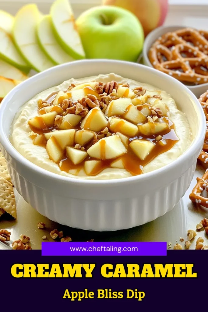 Indulge in the deliciousness of Caramel Apple Cheesecake Dip! This creamy treat blends cream cheese, whipped cream, and caramel for a perfect dessert or snack. With crunchy nuts and fresh apple slices for dipping, it's a crowd-pleaser for any occasion. Ready in just 15 minutes, it's as simple to make as it is delightful to eat. Click through to explore this scrumptious recipe and impress your guests! #CheesecakeDip #CaramelApple #DessertRecipes #EasySnacks