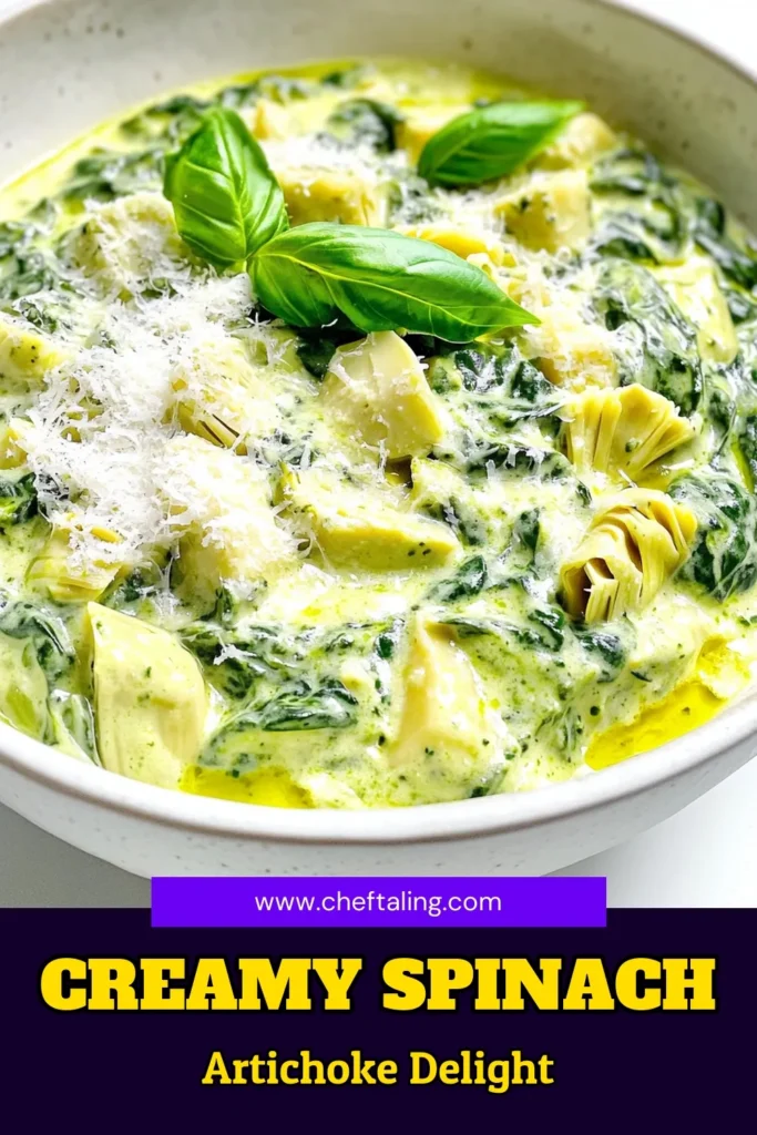 Indulge in a deliciously creamy spinach artichoke pasta that’s easy to make and perfect for any meal! This flavorful dish combines fresh spinach, tender artichokes, and a rich cream cheese sauce, all tossed with your favorite pasta. You're just a few steps away from a comforting dinner that will impress everyone. Click through to explore the full recipe and make your mealtime special! #CreamySpinachArtichokePasta #PastaRecipes #EasyDinner #Foodie