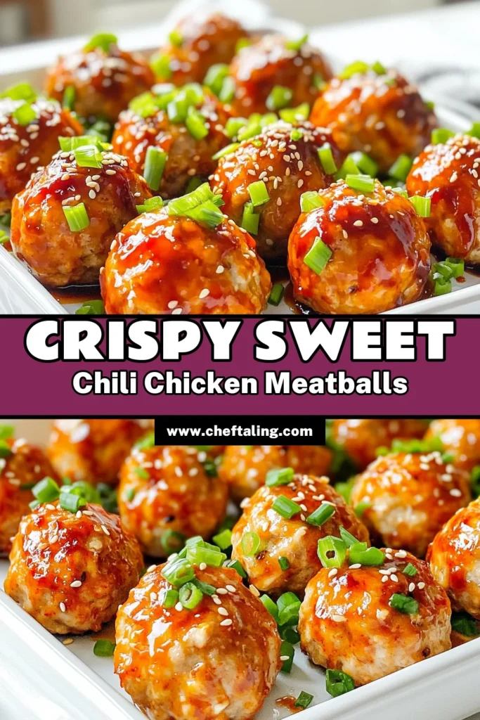 Savor the flavors of Air Fryer Sweet Chili Chicken Meatballs with this easy recipe! They’re juicy, flavorful, and made with simple ingredients like ground chicken, Parmesan, and sweet chili sauce. Perfect for appetizers or as a main dish, these meatballs are a crowd-pleaser that cooks to perfection in your air fryer. Click through for the full recipe and tips for a delicious twist on your meals! #AirFryerRecipes #ChickenMeatballs #HealthyEating #EasyRecipes
