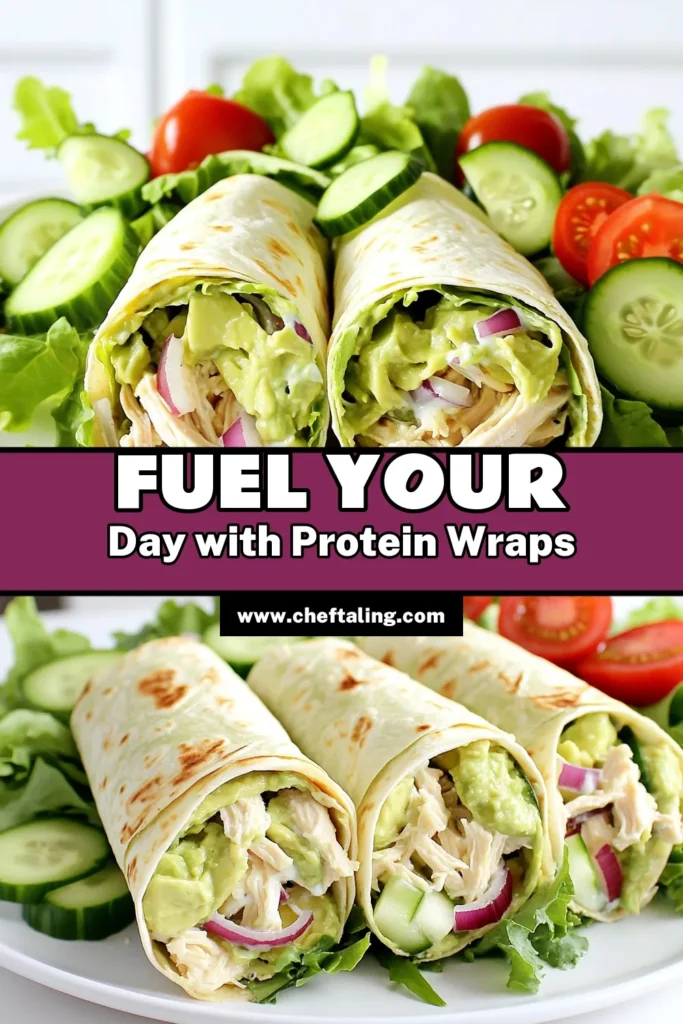 Discover a delicious way to enjoy healthy eating with these High-Protein Avocado Chicken Salad Wraps! This easy chicken salad is loaded with flavor, making it a perfect choice for protein-packed meals. Enjoy a low carb chicken option ideal for lunch meal prep. Made with shredded chicken, avocado, and Greek yogurt, these wraps are nutritious and tasty! Click for the full recipe and start savoring this healthy lunch! #HealthyChickenSalad #EasyChickenSalad #ProteinPackedMeals #LunchMealPrep
