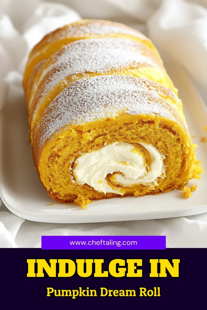 Indulge in the delightful flavors of fall with this easy Pumpkin Cream Cheese Roll! This delicious dessert combines a soft pumpkin cake with a creamy filling, perfect for any occasion. In just a few simple steps, you can create a show-stopping treat that will impress your friends and family. Don't miss out on this seasonal favorite - click through to explore the full recipe and make your own! #PumpkinDessert #FallRecipes #Baking #CreamCheeseFrosting