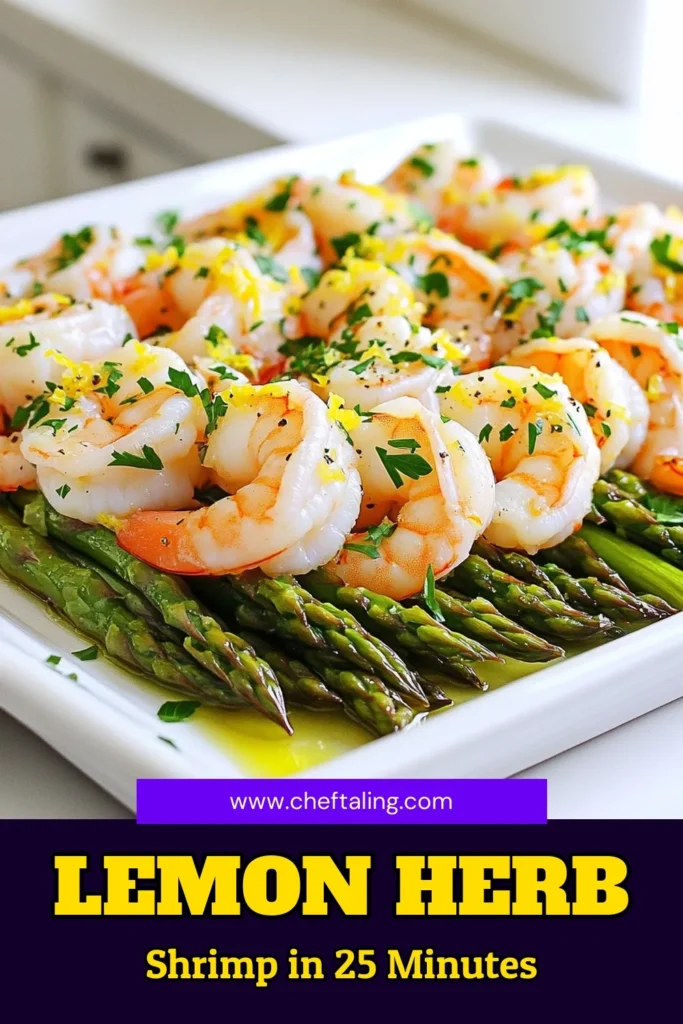 Discover the delightful flavors of Zesty Lemon Herb Shrimp & Asparagus! This quick and easy recipe combines succulent shrimp and tender asparagus in a citrusy marinade that will brighten your dinner table. Perfect for a family meal or a dinner party, this dish is not only tasty but also visually stunning. Click to explore the full recipe and impress your guests today! #ShrimpRecipes #HealthyEating #EasyDinner #LemonHerbCooking