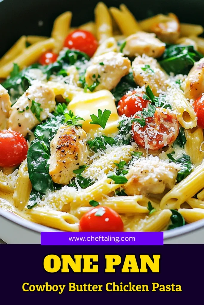 Discover the Easy Cowboy Butter Chicken Linguine Recipe that's perfect for Fast Week Night Dinners! This Cowboy Butter Chicken Pasta Skillet combines tender chicken, creamy sauce, and fresh veggies for a delicious Fall Weekday Dinner. Ready in just 30 minutes, it’s the ideal Quick Easy After Work Dinner that your family will love. Don’t miss out—save this recipe now! #PastaRecipe #WeeknightDinner #EasyCooking #ComfortFood