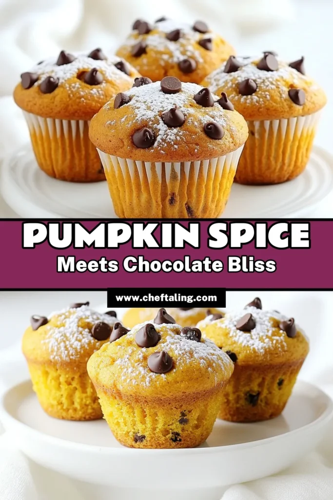 Indulge in the perfect fall treat with these delicious Pumpkin Chocolate Chip Muffins! Bursting with flavor and featuring a rich pumpkin base, these easy-to-make muffins are a delightful combination of savory spices and sweet chocolate. Perfect for breakfast or a cozy snack. Click through to discover the full recipe and enjoy the warmth of homemade goodness! #PumpkinMuffins #BakingRecipes #FallTreats #ChocolateLovers