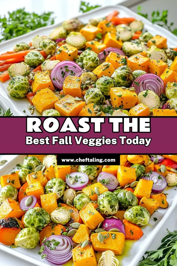 Fall in love with flavor with this Sheet Pan Roasted Fall Veggies recipe! Bursting with nutrient-rich vegetables like butternut squash, Brussels sprouts, and carrots, this dish is an easy and delicious addition to your autumn meals. Perfect for gatherings or weeknight dinners, follow the simple steps to create a colorful, healthy side. Click through for the full recipe and bring warmth to your table! #SheetPanRecipes #FallVeggies #HealthyEating #EasyRecipes