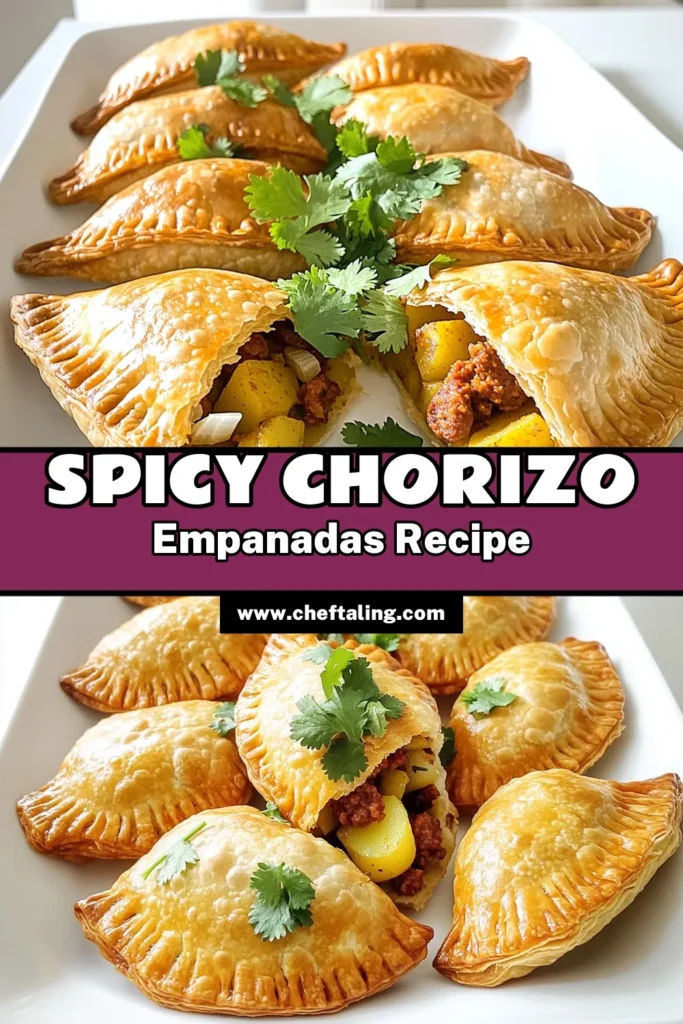 Looking for delicious chorizo recipes for dinner? Try these Fiery Mexican Chorizo Empanadas! Filled with savory chorizo, tender potatoes, and spices, they're perfect for a tasty dinner. Easy to fry or bake, these empanadas will be a hit at your table. Click through for the full recipe and step-by-step instructions. Don’t miss out on adding this flavorful dish to your dinner rotation! #ChorizoRecipes #DinnerIdeas #Empanadas #MexicanRecipes