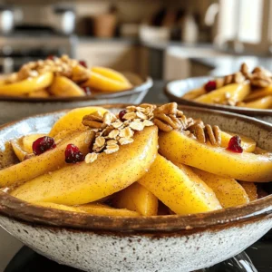 - 4 medium apples, peeled, cored, and sliced - 1 cup rolled oats - 1/4 cup unsweetened applesauce - 1 cup apple juice (or water) - 1 tablespoon lemon juice - 1/2 cup brown sugar (or coconut sugar) - 1 teaspoon ground cinnamon - 1/2 teaspoon nutmeg - 1/4 teaspoon salt - 1/4 cup chopped walnuts - 1/4 cup raisins or dried cranberries Gathering the right ingredients is key to a great dish. Start with fresh apples for the best flavor. You want to peel, core, and slice four medium apples. I love using Granny Smith or Honeycrisp apples because they add a nice tartness. Next, we need one cup of rolled oats. These oats help to give a warm, hearty texture. For sweetness, use a half cup of brown sugar or coconut sugar. Both work well, but coconut sugar is a healthier choice. Don't forget the spices! You’ll need one teaspoon of ground cinnamon, half a teaspoon of nutmeg, and a quarter teaspoon of salt. These spices will fill your kitchen with amazing smells. Add in a quarter cup of unsweetened applesauce for moisture. This also helps to keep the dish from being too dry. You’ll need one cup of apple juice or water to help everything cook down nicely. A tablespoon of lemon juice brightens the flavors and keeps the apples looking fresh. If you want to add a crunch, use a quarter cup of chopped walnuts. You can also toss in a quarter cup of raisins or dried cranberries for a sweet touch. These optional add-ins can take your dish to the next level. Start by peeling each apple. I find using a simple peeler works best. After peeling, core the apples to remove the seeds. Then, slice the apples into thin pieces. Thin slices cook evenly and soak up flavors well. Place the sliced apples in a large bowl as you work. In the bowl with the apples, add the lemon juice. This keeps the apples fresh and adds a nice tang. Next, sprinkle in the brown sugar, cinnamon, nutmeg, and salt. Toss the apples gently. Make sure every slice gets coated in the sweet and spicy mix. This step makes your dish really pop with flavor. Now, it’s time to layer the ingredients in the slow cooker. Start with half of the apple mixture. Spread it evenly on the bottom. Next, add half of the rolled oats on top. If you like, sprinkle some of the walnuts and raisins now. Repeat with another layer of apples, oats, and top with any leftover walnuts and raisins. This layering builds texture and taste. Pour the unsweetened applesauce evenly over your layered mix. Then, add the apple juice. This juice adds moisture, which is key for cooking. It helps the apples and oats become soft and creamy. Without enough liquid, your dish may dry out. Cover the slow cooker with the lid. Set it to cook on low for about 4 to 5 hours. This slow cooking breaks down the apples, making them tender. You want them soft but not mushy. Check them after 4 hours to see if they meet your preferred texture. Once cooked, gently stir the mixture before serving. This helps mix the flavors together. Spoon the warm cinnamon apple and oat mix into bowls. For extra yum, top with a scoop of yogurt or a drizzle of maple syrup. These toppings add richness and a touch of sweetness. To make the best cinnamon apples with oats, choose the right apples. I recommend these varieties for great flavor and texture: - Honeycrisp - Granny Smith - Fuji - Braeburn Honeycrisp apples are sweet and crisp. Granny Smith apples bring a nice tartness. Fuji apples are super sweet, while Braeburn offers a delightful balance of sweet and sour. Mix different apples for extra depth! You can make this dish lighter without losing taste. Here are some easy swaps: - Use coconut sugar instead of brown sugar. - Replace apple juice with water or unsweetened almond milk. - Add more oats and fewer apples for added fiber. - Skip the nuts or use seeds instead for less fat. These changes keep the dish yummy and help with health goals. Cooking time can vary based on your slow cooker. Here are some tips: - If your slow cooker runs hot, check after 3 hours. - For slower cookers, it may need up to 6 hours. - Always look for tender apples and soft oats. Adjusting the time helps you get perfect results every time! {{image_2}} To make cinnamon apples with oats without nuts, simply skip the walnuts. You can add more raisins or cranberries instead. They add a nice sweet touch and keep the dish tasty. If you like crunch, consider adding seeds like pumpkin or sunflower seeds. Both options give you a delightful texture without using nuts. For a vegan version, swap honey or any dairy products with plant-based options. Use maple syrup or agave syrup instead of brown sugar if you want a different sweet taste. Omit the butter and instead use coconut oil, or enjoy it as it is. The apples and oats still shine through, making it a cozy treat. You can add more flavors to your slow cooker treat. Try putting in a teaspoon of vanilla extract for warmth. Ginger adds a nice zing too; just use 1/4 teaspoon. If you want a spicier mix, consider adding a pinch of allspice or cardamom. These little changes create a new twist each time you make this dish! To store leftovers in the fridge, let the dish cool first. Transfer the cinnamon apples with oats into an airtight container. Seal it tightly to keep out air. This helps retain moisture and flavor. You can store it in the fridge for up to four days. When you want to enjoy it again, just reheat in the microwave or on the stove. Best practices for freezing this dish start with cool down time. After cooling, portion the apples and oats into freezer-safe bags or containers. Squeeze out as much air as you can before sealing. Label each bag with the date. You can freeze it for up to three months. When ready to eat, thaw overnight in the fridge, then reheat. In the fridge, the cinnamon apples with oats lasts about four days. When frozen, it can last about three months. Always check for any off smells or colors before eating. If it smells good and looks fine, it’s safe to eat! Yes, you can use instant oats. They cook faster than rolled oats. If you use instant oats, cut the cooking time to about 2 to 3 hours. This will help keep the texture nice and not mushy. Absolutely! You can add pears, berries, or even bananas. Sliced pears bring a nice softness. Berries add a burst of flavor and color. This makes the dish more fun and tasty. Yes, it can be gluten-free! Just use certified gluten-free oats. Most other ingredients are naturally gluten-free. Always check labels to be sure. To reduce sweetness, cut back on the brown sugar. You can use half the amount. You might also use unsweetened applesauce to add flavor without extra sugar. You can serve this dish as a dessert or a breakfast. A scoop of yogurt on top adds creaminess. A drizzle of maple syrup gives extra sweetness. This post covers how to make a delicious slow-cooked apple dish. We explore fresh ingredients, mixing steps, and cooking tips. You can customize it with nuts or spices. In conclusion, this recipe is easy, tasty, and flexible. You can make it healthier or vegan. Store leftovers with care for later. Enjoy sharing this warm treat with friends and family!