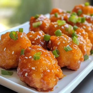 To make Honey Sriracha Chicken Bites, gather these ingredients: - 1 pound chicken breast, cut into bite-sized pieces - ½ cup all-purpose flour - ½ teaspoon salt - ½ teaspoon black pepper - 1 teaspoon garlic powder - ½ teaspoon paprika - ¼ cup honey - ¼ cup Sriracha sauce - 2 tablespoons soy sauce - 1 tablespoon rice vinegar - 1 tablespoon sesame oil - 2 green onions, chopped (for garnish) - Sesame seeds (for garnish) You can swap some ingredients if needed. Use cornstarch instead of flour for a gluten-free option. Honey can be replaced with maple syrup for a vegan twist. If you want less heat, use a mild chili sauce instead of Sriracha. For soy sauce, try coconut aminos for a lower-sodium choice. Lastly, add minced garlic if you prefer fresh over garlic powder. To prepare this dish, you'll need a few tools: - A medium bowl for mixing the flour mixture - A large skillet for frying the chicken - A small bowl for whisking the sauce - Tongs or a slotted spoon to handle the chicken - A paper towel-lined plate to drain excess oil - A serving platter for presentation With these ingredients and tools, you're ready to create a delicious snack that everyone will love! {{ingredient_image_1}} First, gather your chicken breast. Cut it into bite-sized pieces. This helps them cook evenly. In a medium bowl, mix the flour, salt, pepper, garlic powder, and paprika. This blend adds flavor and crunch. Toss the chicken pieces in this mixture. Make sure each piece gets coated well. This step is key for a crispy bite. Next, heat a few tablespoons of oil in a large skillet over medium-high heat. When the oil is hot, add the coated chicken pieces in batches. Don't crowd the pan; this helps them brown nicely. Cook each batch for about 4-5 minutes. Look for a golden brown color and ensure they are cooked through. Once cooked, place the chicken on a paper towel-lined plate to drain excess oil. Now it’s time to make the sauce. In a small bowl, whisk together honey, Sriracha sauce, soy sauce, rice vinegar, and sesame oil. Mix until well combined. This sauce gives the bites their sweet and spicy kick. Adjust the Sriracha amount to your taste for more heat or sweetness. Lower the heat to medium. Add the cooked chicken back into the skillet. Pour the honey Sriracha sauce over the chicken. Toss to coat all the pieces evenly. Cook for an additional 2-3 minutes. This helps the sauce thicken and stick to the chicken. Once done, transfer the glazed chicken bites to a serving platter. Garnish with chopped green onions and a sprinkle of sesame seeds for a nice touch. Enjoy your tasty snack! To make the best Honey Sriracha Chicken Bites, start with fresh chicken breast. Cut the chicken into even pieces. This helps them cook at the same time. Coating the chicken in the flour mixture is key. Make sure each piece gets a good layer. This adds crunch and flavor. Cook the chicken in batches. If you overcrowd the pan, they won’t brown well. Keep the heat at medium-high for a nice golden color. Always check if the chicken is fully cooked; it should be 165°F inside. For more flavor, try adding a pinch of cayenne pepper to the flour mix. It gives a nice kick. You can also swap honey for maple syrup for a different sweetness. For a tangy taste, add a splash of lime juice to the sauce. Mixing in a teaspoon of ginger can bring a fresh zing. These small changes make the dish fun and different every time you cook it. Serve these chicken bites as a snack or a meal. They pair great with rice or a fresh salad. You can also serve them with veggie sticks for a crunchy bite. Remember to add a side of extra Sriracha for those who love heat. Garnishing with chopped green onions and sesame seeds makes the dish look nice too. Enjoy your Honey Sriracha Chicken Bites hot for the best taste! Pro Tips Coating Consistency: Ensure the chicken pieces are evenly coated in the flour mixture to achieve a crispy texture when frying. Batch Cooking: Cook the chicken in batches to prevent overcrowding the skillet, ensuring even cooking and browning. Adjusting Spice Level: Modify the amount of Sriracha in the sauce to cater to your desired spice level; you can also add some honey for more sweetness. Letting the Sauce Thicken: Allow the sauce to cook for a few extra minutes to achieve a glossy, sticky finish that clings to the chicken. {{image_2}} If you love heat, you can boost the spice. Add more Sriracha to the sauce. You can also mix in chili flakes or diced jalapeños. If you want a milder taste, reduce the Sriracha. You can balance the heat with extra honey. This way, you keep the sweet and spicy flavor. You can cook these chicken bites in several ways. Try baking them for a healthier option. Preheat your oven to 400°F. Place the coated chicken on a baking sheet. Bake for about 20 minutes, flipping halfway. You can also air fry them. Set your air fryer to 380°F and cook for 10-12 minutes. Both methods give you crispy bites without frying. You can swap ingredients to fit dietary needs. If you're gluten-free, use gluten-free flour. For a low-sodium option, choose low-sodium soy sauce. You can also replace honey with maple syrup for a vegan twist. If you want less sugar, use a sugar-free sweetener. These swaps keep the dish tasty while fitting your needs. After enjoying your Honey Sriracha Chicken Bites, let them cool down. Place the bites in an airtight container. They can stay fresh in the fridge for up to three days. Make sure to use a container that seals well to keep moisture out. If you want to keep the bites longer, consider freezing them. First, let the chicken bites cool completely. Then, spread them out on a baking sheet and freeze for about two hours. Once frozen, transfer them to a freezer bag. They will last for up to three months in the freezer. Label the bag with the date for easy tracking. To reheat your chicken bites, you can use an oven or a microwave. For the oven, preheat it to 350°F (175°C). Place the bites on a baking sheet and heat for about 10-15 minutes until warm. If using a microwave, put them on a microwave-safe plate and heat in 30-second intervals until hot. This method keeps them moist and tasty. Enjoy your flavorful snack! It takes about 30 minutes to cook Honey Sriracha Chicken Bites. This includes 15 minutes for prep and 15 minutes for cooking. You will love how quick and easy it is to whip up this tasty snack! Yes, you can use frozen chicken. Just make sure to thaw it first. Once thawed, cut it into bite-sized pieces. This will help it cook evenly and taste delicious. You can serve Honey Sriracha Chicken Bites with many sides. Here are a few ideas: - Steamed rice - Crispy salad - Veggie sticks with dip - Noodles tossed in soy sauce Each option pairs well with the sweet and spicy flavor of the chicken bites! You now have all the details to make delicious Honey Sriracha Chicken Bites. We covered the ingredients, step-by-step instructions, and helpful tips for perfect results. You learned how to adjust flavors and swap ingredients for dietary needs. Remember to store leftovers properly and use the reheating tips provided. Enjoy your tasty dish! Try it out and share your thoughts. You’ll impress everyone with your cooking skills!