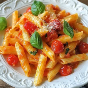 - Pasta: You will need 400g of penne pasta. This type holds sauce well. - Fresh produce: Use 500g of cherry tomatoes. Halve them for easy cooking. Add 2 cloves of minced garlic for flavor. Fresh basil, about ¼ cup, adds freshness. - Cheese selection: Use 300g of fresh mozzarella. Tear it into pieces. Top with ¼ cup of grated Parmesan cheese for richness. - Other essentials: Use 2 tablespoons of olive oil to sauté. Season with salt, pepper, and optional red pepper flakes for a kick. These ingredients come together to create a warm and hearty dish. Each one plays a key role in the final flavor. The sweetness of the tomatoes pairs well with the creamy cheese. The basil adds a fresh note that brightens every bite. Using quality ingredients makes a big difference! {{ingredient_image_1}} To cook penne pasta perfectly, start with a large pot. Fill it with water and add a good amount of salt. The salt makes a big difference in flavor. Bring the water to a rolling boil. Add the penne pasta and stir well. Cook according to package instructions until it is al dente, or firm to the bite. This usually takes about 10-12 minutes. Once cooked, drain the pasta and set it aside. In a large skillet, pour in the olive oil and heat it over medium heat. Add the minced garlic and sauté for about 1 minute. Be careful not to brown the garlic; it should smell great but stay light. Next, add the halved cherry tomatoes. Stir them occasionally for about 5-7 minutes. You want them to soften and break down. Season the mix with salt, pepper, and red pepper flakes if you like some heat. Now it's time to bring everything together. Lower the heat and add the drained penne pasta to the skillet. Toss the pasta with the tomato mixture until every piece is coated. Tear the fresh mozzarella into pieces and add it to the pan. Stir gently so the cheese melts slightly but does not fully dissolve. Transfer the pasta to a serving dish and top it with grated Parmesan cheese. Add extra basil for a fresh touch. Enjoy your hearty Pasta alla Sorrentina! To get the best flavor in Pasta alla Sorrentina, balance is key. Use ripe cherry tomatoes for sweetness. Fresh mozzarella adds creaminess and a rich taste. Don't forget the fresh basil; it brightens the dish. A splash of olive oil brings everything together. Common mistakes often include overcooking pasta. Always cook until al dente, which means firm but not hard. When you sauté garlic, don't let it brown; it can turn bitter. Lastly, avoid adding too much salt to the sauce. You can always add more later, but you can't take it out. Pasta alla Sorrentina pairs well with a light salad. A simple arugula salad with lemon dressing works nicely. You can also serve it with crusty bread for dipping. For presentation, use a large serving dish. Top it with extra basil and a sprinkle of Parmesan cheese. This makes the dish look fresh and inviting. Serve it hot, and watch everyone enjoy your creation! Pro Tips Use Fresh Ingredients: For the best flavor, opt for fresh cherry tomatoes and mozzarella. They will elevate the dish and add authentic Sorrento taste. Adjust the Spice Level: If you prefer a milder dish, omit the red pepper flakes. For more heat, increase the amount according to your taste. Don't Overcook the Pasta: Cook the penne just until al dente, as it will continue to cook slightly when mixed with the hot tomato sauce. Garnish for Presentation: Sprinkle additional fresh basil and Parmesan cheese on top before serving to enhance the dish's visual appeal. {{image_2}} You can switch up the pasta in Pasta alla Sorrentina. While I love using penne, any pasta shape works. Fusilli or rigatoni hold sauce well too. Just cook according to package instructions. Seasonal vegetables can make this dish shine. In summer, try adding zucchini or bell peppers. In fall, roasted butternut squash adds sweetness. Toss these veggies in with the tomatoes for a tasty twist. To make Pasta alla Sorrentina vegetarian, just skip the cheese or use plant-based options. Vegan mozzarella is widely available now. It melts nicely and tastes great. If you need a gluten-free option, use gluten-free pasta. Many brands offer pasta that cooks well and tastes good. Follow the cooking instructions on the package for best results. To keep your leftover Pasta alla Sorrentina fresh, cool it down first. Place it in an airtight container. Store it in the fridge. It lasts for about three days. Make sure to label it with the date. For longer storage, freeze the pasta. Use a freezer-safe container or bag. This way, it can last for up to three months. When you are ready to enjoy your leftovers, use gentle heat to warm them up. The best methods are the oven or stovetop. For the stovetop, add a splash of water or olive oil. This helps keep the pasta moist. Stir often to prevent it from sticking. If using the oven, cover the dish with foil. This keeps the moisture in. Avoid using the microwave if you can. It tends to dry out the pasta. Enjoy your meal just like when it was fresh! What is the origin of Pasta alla Sorrentina? Pasta alla Sorrentina comes from Sorrento, Italy. This coastal town is known for its fresh ingredients. The dish highlights local tomatoes and mozzarella. It reflects the sunny flavors of Southern Italy. Can I make this dish ahead of time? Yes, you can prepare Pasta alla Sorrentina in advance. Cook the pasta and sauce separately. Combine them just before serving. This keeps the pasta from getting mushy. You can also store it in the fridge for up to three days. How do I know when my pasta is al dente? Pasta is al dente when it is firm but not hard. To check, taste a piece a minute before the package time ends. It should have a slight bite without being raw. What can I use instead of fresh mozzarella? If you don’t have fresh mozzarella, use low-moisture mozzarella. You can also try burrata cheese for a creamy texture. Another option is ricotta for a different taste. Just be sure to adjust the amount to suit your dish. This post covered all the key steps to make Pasta alla Sorrentina. We discussed the fresh ingredients needed and how to cook the pasta perfectly. You learned tips for making a tasty sauce and the best ways to combine everything. Use these ideas as a guide to create your own version. Enjoy the process and the flavors! Cooking should be fun and satisfying. Now it’s time to get in the kitchen and start making your dish.