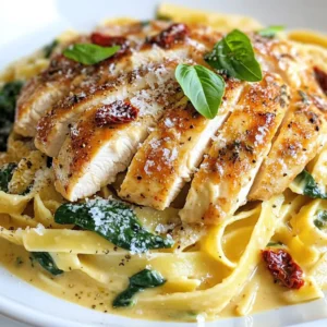 To make Marry Me Chicken Pasta, gather these simple ingredients: - 2 boneless, skinless chicken breasts - 2 cups pasta (fettuccine or penne) - 1 tablespoon olive oil - Salt and pepper to taste - 1 teaspoon garlic powder - 1 teaspoon Italian seasoning - 1 cup heavy cream - 1 cup sun-dried tomatoes, chopped - 1 cup fresh spinach - ½ cup grated Parmesan cheese - Fresh basil leaves for garnish These ingredients come together to create a rich and creamy dish that feels special. The chicken adds protein while the pasta makes it filling. Sun-dried tomatoes bring a tangy punch, and fresh spinach adds color and nutrition. The heavy cream and Parmesan create a luscious sauce that binds everything nicely. Each bite feels like a hug on a plate. When choosing your ingredients, opt for fresh spinach and good-quality Parmesan. This will elevate your dish and enhance the flavors. Enjoy the cooking process and get ready to impress! {{ingredient_image_1}} To cook pasta until al dente, follow these steps: - Boil a large pot of salted water. - Add the pasta and cook as directed on the package. - Check the pasta a minute or two before the time ends. - It should be firm but not hard. - Drain the pasta in a colander. - Set it aside, but do not rinse. For optimal flavor, season the chicken breasts well: - Use salt, pepper, garlic powder, and Italian seasoning. - Coat both sides of the chicken evenly. - Heat olive oil in a large skillet over medium heat. - Add the chicken breasts and cook for 6-7 minutes per side. - Look for a golden brown color and check if cooked through. - Remove the chicken and let it rest before slicing. To create the sauce, start by adding sun-dried tomatoes: - Place the chopped sun-dried tomatoes in the same skillet. - Cook them for about 2 minutes until warmed. - Now pour in the heavy cream and stir gently. - Bring it to a gentle simmer while stirring continuously. - Allow it to thicken for about 3-4 minutes. Incorporate the spinach and cheese into the sauce: - Add fresh spinach and cook until wilted, about 2 minutes. - Stir in the grated Parmesan cheese until melted. - Adjust the taste with more salt and pepper if needed. Finally, slice the chicken and add it back into the skillet: - Toss the drained pasta and chicken together gently. - Ensure everything is well-coated in the creamy sauce. To make your Marry Me Chicken Pasta shine, focus on seasoning. Use salt and pepper to bring out the chicken's flavor. Add garlic powder and Italian seasoning for a tasty kick. Taste as you cook. If it needs more flavor, season it again. For the chicken, cook it until golden brown. Heat olive oil over medium heat. Cook chicken for about 6-7 minutes on each side. Check that it reaches 165°F inside. Let it rest before slicing. This keeps it juicy. One big mistake is overcooking the pasta. Cook it just until al dente. This means it should be firm but not hard. Drain it right away to stop cooking. Another mistake is getting salt wrong. Too much salt makes the dish too salty. Too little salt leaves it bland. Always taste your food as you go. Presenting Marry Me Chicken Pasta well makes it more appealing. Serve it in a wide, shallow bowl. This lets the creamy sauce spread out nicely. Garnish with fresh basil leaves. They add color and a fresh smell. You can also sprinkle more Parmesan cheese on top for a cheesy touch. A little goes a long way! Pro Tips Use Fresh Ingredients: Fresh spinach and high-quality sun-dried tomatoes can significantly enhance the flavor of your dish. Don't Overcook the Chicken: To ensure your chicken remains juicy, cook it just until it's no longer pink in the center. Adjust the Creaminess: If you prefer a lighter sauce, you can substitute half of the heavy cream with chicken broth. Garnish with Extra Flavor: Adding a sprinkle of extra Parmesan and a squeeze of lemon juice right before serving can elevate the dish. {{image_2}} If you want to try something new, swap the chicken for shrimp or tofu. Shrimp cooks quickly and adds a nice seafood flavor. Tofu is great for a vegetarian option. You can use any type of pasta you like, such as spaghetti, farfalle, or even whole wheat. Just remember to adjust the cooking time for different pasta shapes. To make the dish even better, add some fresh vegetables. Bell peppers and mushrooms bring color and crunch. They also add extra nutrients. You can mix in sun-dried tomatoes or even olives for a salty kick. Herbs like thyme or rosemary can replace Italian seasoning for a different taste. Experimenting with flavors keeps your meals exciting. Making this dish gluten-free is easy. Just choose gluten-free pasta. Check the labels to ensure it fits your needs. For a vegetarian version, skip the chicken and use mushrooms or more vegetables instead. You can also add some chickpeas for protein. These changes allow everyone to enjoy this meal without worry. To keep your Marry Me Chicken Pasta fresh, follow these steps: - Refrigerate promptly: Place leftovers in the fridge within two hours. - Use airtight containers: Glass or plastic containers with lids work best. When reheating, you want to keep it moist. Here are some great methods: - Stovetop method: Add a splash of cream or broth in a skillet. - Microwave method: Cover with a damp paper towel. Heat in short bursts, stirring. - Ideal temperature: Aim for 165°F (74°C) to ensure it's heated through. Yes, you can freeze Marry Me Chicken Pasta! Here’s how: - Cool before freezing: Let it cool down before placing it in the freezer. - Use freezer-safe containers: Make sure they are airtight to prevent freezer burn. - Thawing tips: Thaw overnight in the fridge or use the microwave for quick defrosting. This way, you can enjoy this dish later without losing flavor! Marry Me Chicken Pasta is a rich and creamy dish. It features tender chicken and pasta in a delicious sauce. The sun-dried tomatoes add a tangy kick. Spinach brings a fresh taste to the plate. This dish is popular for its comforting flavors. It’s perfect for date nights or special occasions. The name hints at its romantic appeal, making it a favorite for couples. Making Marry Me Chicken Pasta takes about 35 minutes. You’ll spend 15 minutes prepping the ingredients. Cooking the dish takes around 20 minutes. This quick time makes it great for busy weeknights. You can serve a tasty meal without much wait. Yes, you can prepare Marry Me Chicken Pasta ahead of time. Cook the pasta and chicken in advance. Store them separately in airtight containers. This helps keep everything fresh. When ready to eat, mix them with the sauce. To keep flavors intact, store in the fridge for up to 3 days. Pair Marry Me Chicken Pasta with a crisp salad. A simple green salad with vinaigrette works well. Garlic bread also complements the dish nicely. For drinks, a light white wine like Pinot Grigio is a good choice. It balances the creaminess of the pasta and chicken. In this article, we explored crafting Marry Me Chicken Pasta from start to finish. You learned about the key ingredients, step-by-step instructions, and helpful tips for perfecting the dish. I shared variations to suit different tastes and dietary needs, along with best practices for storage and reheating. Now, get ready to impress your family or friends with this delicious meal. Enjoy the cooking process, and remember that practice makes perfect! Your culinary skills will shine with each bite of this tasty dish.