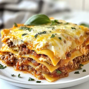 To make homemade lasagna, you will need the following ingredients: - 12 lasagna noodles - 1 pound ground beef - 1 onion, diced - 2 cloves garlic, minced - 1 can (28 oz) crushed tomatoes - 2 tablespoons tomato paste - 1 teaspoon dried basil - 1 teaspoon dried oregano - Salt and pepper to taste - 15 oz ricotta cheese - 1 egg - 3 cups shredded mozzarella cheese - 1 cup grated Parmesan cheese - Fresh basil leaves for garnish Each ingredient plays a key role in making your lasagna taste great. The noodles hold everything together. The ground beef adds a hearty flavor. The cheeses provide creaminess and richness. The herbs give the dish its fresh taste. You can customize your lasagna to fit your taste. Here are some optional ingredients you might consider: - Spinach for added nutrition - Zucchini slices for texture - Mushrooms for an earthy flavor - Italian sausage for more spice - Different cheeses like provolone or gouda - Bell peppers for a sweet crunch Feel free to mix and match these options. They can change the flavor and texture of your dish. You can also make it your own. If you can’t find certain ingredients, here are some good substitutes: - Ground turkey or chicken instead of beef - Canned tomatoes can be swapped with fresh tomatoes - Greek yogurt can replace ricotta cheese - Low-fat cheese options for a lighter meal - Whole wheat or gluten-free noodles These substitutes can help you keep cooking even if you’re missing an ingredient. Always feel free to make the recipe suit your needs. {{ingredient_image_1}} Start by boiling water in a large pot. Add the lasagna noodles and cook them until they are al dente. This usually takes about 8 to 10 minutes. Be careful not to overcook them. Once cooked, drain the noodles in a colander. Rinse them with cold water to stop the cooking process. Set the noodles aside on a clean surface or parchment paper. This helps prevent them from sticking together. In a skillet, heat some oil over medium heat. Add one pound of ground beef and cook it until it turns brown. Drain any extra fat from the skillet. Next, add one diced onion and two minced garlic cloves. Cook these until the onion becomes soft and clear. Then, add a can of crushed tomatoes and two tablespoons of tomato paste. Sprinkle in one teaspoon each of dried basil and oregano. Season this mixture with salt and pepper. Let it simmer on low for about 20 minutes. This allows all the flavors to blend well together. Grab a 9x13 inch baking dish. Start by spreading a thin layer of the meat sauce on the bottom. Place a layer of lasagna noodles on top of the sauce. Next, spread half of your ricotta cheese mixture over the noodles. Add one-third of the mozzarella cheese on top of the ricotta. Then, pour another layer of the meat sauce over the cheese. Repeat this process one more time. Finish with a final layer of noodles, topped with the last of the meat sauce, mozzarella, and grated Parmesan cheese. Cover the dish with aluminum foil, but make sure it does not touch the cheese. Bake in your preheated oven for 25 minutes. After that, remove the foil and bake for another 15 minutes until the cheese is bubbly and golden. Let the lasagna cool for about 10 to 15 minutes before slicing. Garnish with fresh basil leaves for a beautiful finish. To make a rich meat sauce, start by browning the ground beef. This step adds deep flavor. Drain any fat to keep your sauce from being greasy. Next, cook onions until they are soft and clear. This makes the sauce taste sweet. Add minced garlic for a nice aroma. Then, stir in crushed tomatoes and tomato paste. The paste thickens the sauce and adds depth. Use dried basil and oregano for flavor. Simmer the sauce for about 20 minutes. This lets all the flavors mix well. Taste and adjust with salt and pepper. For a creamy filling, mix ricotta cheese with one egg. This keeps the cheese smooth and helps it set. Add a pinch of salt for taste. The egg binds the cheese and gives a nice texture. When layering, don't skip the mozzarella. It melts beautifully and adds stretch. Make sure to spread the layers evenly. This way, every bite has a mix of flavors. For the top layer, use more mozzarella and some grated Parmesan. This creates a golden, bubbly finish. To save time, use no-boil lasagna noodles. They cook in the oven, cutting prep time. You can also make the meat sauce ahead of time. Store it in the fridge or freeze it for later. If you're short on time, layer your lasagna in a smaller dish. This makes it cook faster. Lastly, let the baked lasagna cool for just a few minutes before slicing. This helps the layers stay together when serving. Pro Tips Use Fresh Herbs: Fresh basil can elevate the flavor of your lasagna. Add some to the meat sauce or sprinkle on top before serving for a burst of freshness. Layering Technique: Ensure even cooking by staggering the lasagna noodles in each layer. This helps the layers meld together beautifully. Rest Before Serving: Allow your lasagna to sit for 10-15 minutes after baking. This resting time helps the layers set, making it easier to slice and serve. Customize Your Cheese: Feel free to mix different cheeses like provolone or fontina with mozzarella for a unique flavor profile. Experiment for your perfect blend! {{image_2}} For a hearty vegetarian lasagna, I skip the meat. I use layers of fresh veggies instead. Think zucchini, spinach, and bell peppers. You can sauté them with garlic for added flavor. Replace the meat sauce with a rich marinara sauce. Use the same layers of ricotta and mozzarella. This dish still packs a punch and pleases all. To make vegan lasagna, swap out dairy products for plant-based options. Use tofu instead of ricotta. Blend it with lemon juice and nutritional yeast for a creamy texture. Choose a vegan mozzarella or skip the cheese altogether. A rich tomato sauce with mushrooms adds depth. This version is just as tasty and kind to the planet. For gluten-free lasagna, I opt for gluten-free noodles. Many brands offer great options that mimic traditional pasta. You can also use thin slices of eggplant or zucchini as layers. Just ensure you salt the veggies to reduce moisture. This creates a lovely lasagna that keeps the flavors you love without the gluten. To store leftover lasagna, let it cool to room temperature. Place it in an airtight container. Make sure to cover the container tightly. This keeps the lasagna fresh for up to four days. If you plan to eat it later, store it in the fridge. Label the container with the date. This way, you know how long it has been there. Freezing lasagna is easy. First, let it cool completely. Cut it into portions if you want to reheat only some. Wrap each portion tightly in plastic wrap. Then, place the wrapped slices in a freezer-safe bag. Squeeze out as much air as you can. You can freeze lasagna for up to three months. Don’t forget to label the bag with the date! For reheating, the oven is best. Preheat your oven to 375°F (190°C). Place the lasagna in an oven-safe dish. Cover it with foil to keep moisture in. Heat for about 25 minutes or until hot. You can check the middle with a knife. If it’s warm there, it’s ready to eat! For a crispy top, remove the foil for the last 5 minutes. Enjoy your lasagna just like fresh! Yes, you can prepare lasagna ahead. Make it a day before and chill it in the fridge. Bake it the next day for a warm family meal. This helps the flavors blend well. Just add a few extra minutes to the baking time if it’s cold. To avoid soggy lasagna, cook the noodles until they are al dente. If you use wet ingredients, like fresh tomatoes, drain them first. Make sure to layer properly too. Start with a thin layer of sauce to keep the bottom from getting too wet. Common mistakes include overcooking noodles and using too much sauce. Not letting the lasagna rest before slicing is another mistake. This can make it fall apart. Always let it sit for 10-15 minutes after baking. This helps the layers hold up nicely. Making lasagna is simple and rewarding. We covered the key ingredients, cooking steps, and tips to enhance your dish. You can customize your lasagna for any diet, from vegetarian to gluten-free options. Storing and reheating leftover lasagna is easy with the right methods. Remember, practice is key to avoiding common mistakes. Try these techniques next time you cook. Your lasagna will surely impress friends and family. Enjoy your cooking journey and share your tasty creations!
